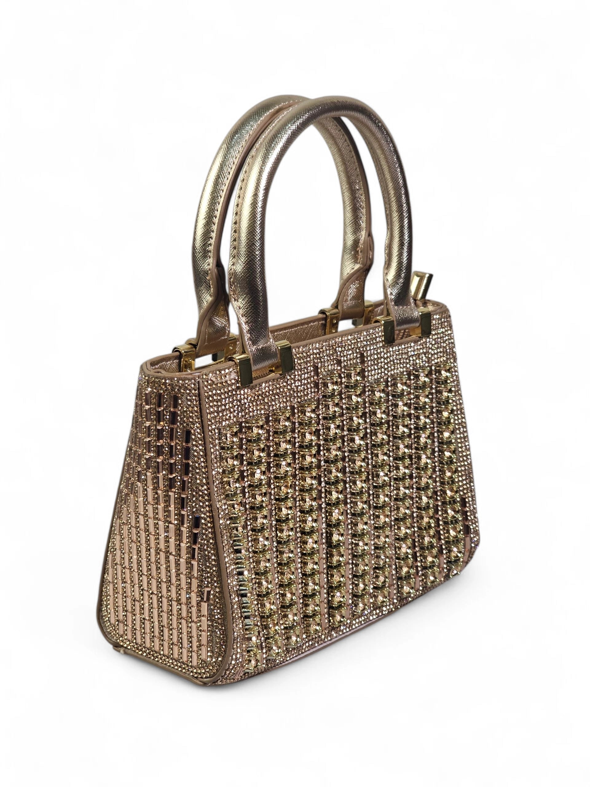 Bolsa Luxo Cristal Champagne 1034
