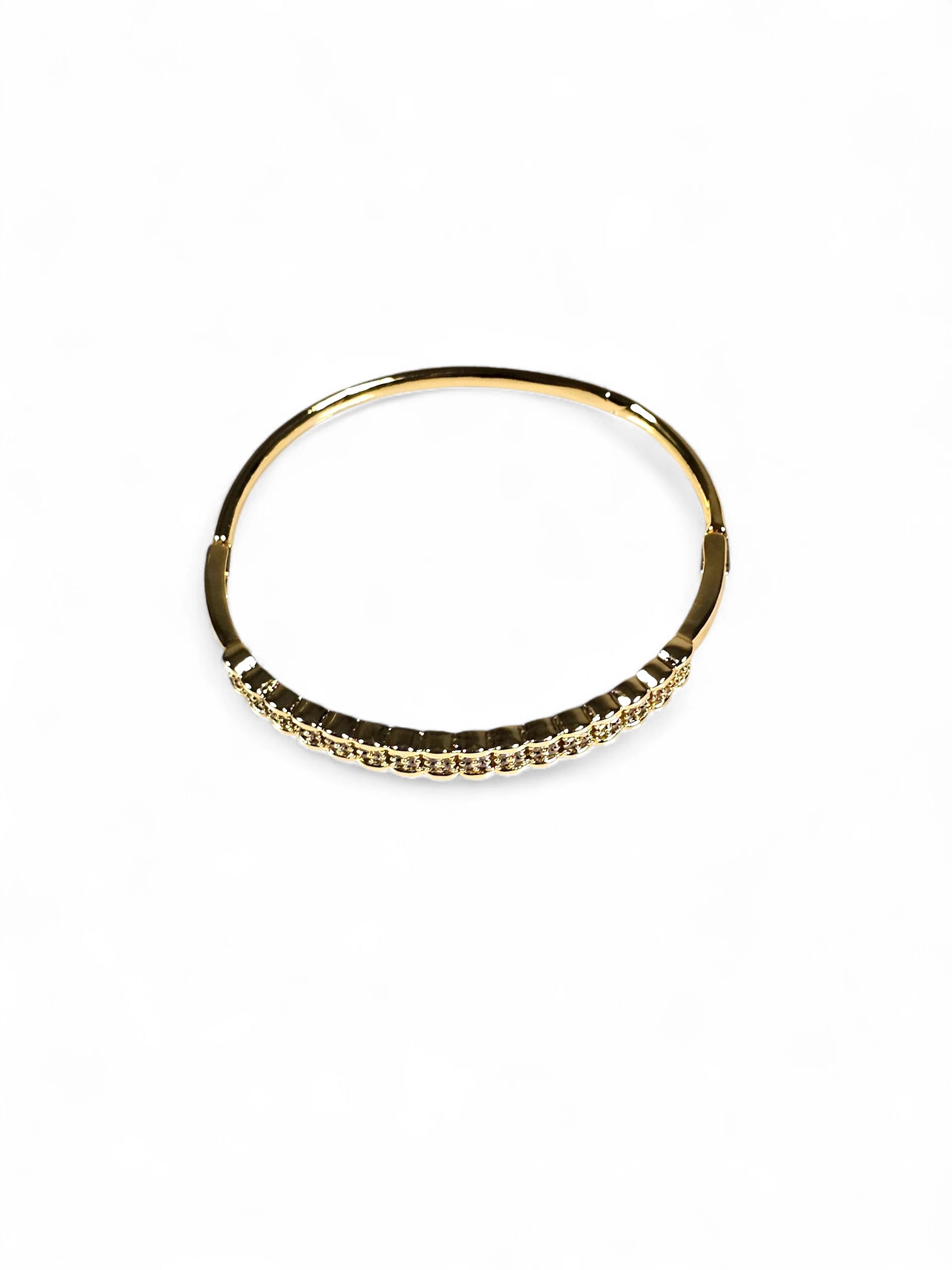 Pulseira Cristal Zirconia Dourada 013