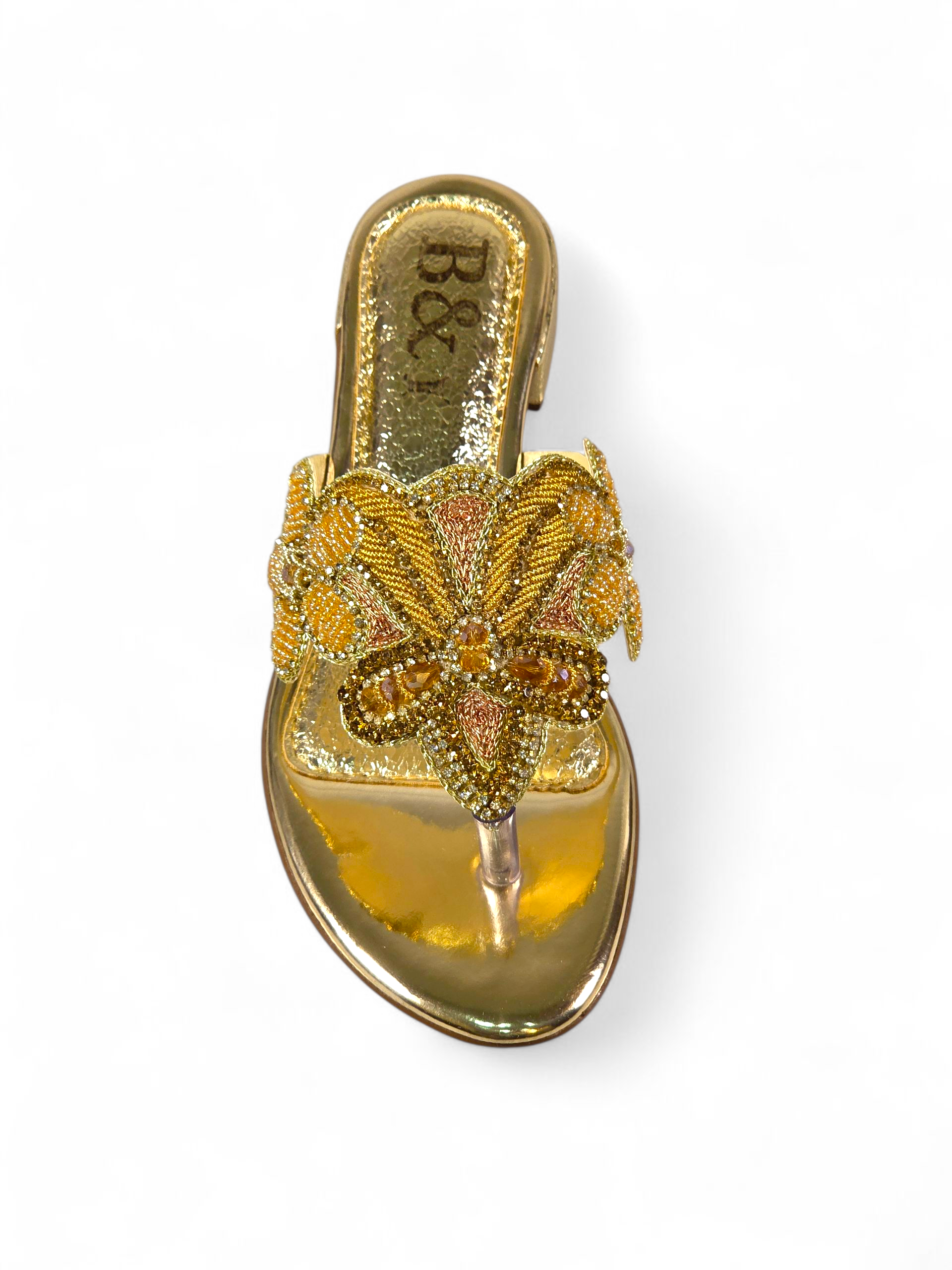 Chinelo 9418 Dourado Salto Bloco