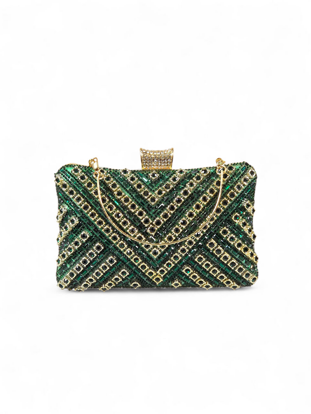 Bolsa Clutch Cristal Verde 1051