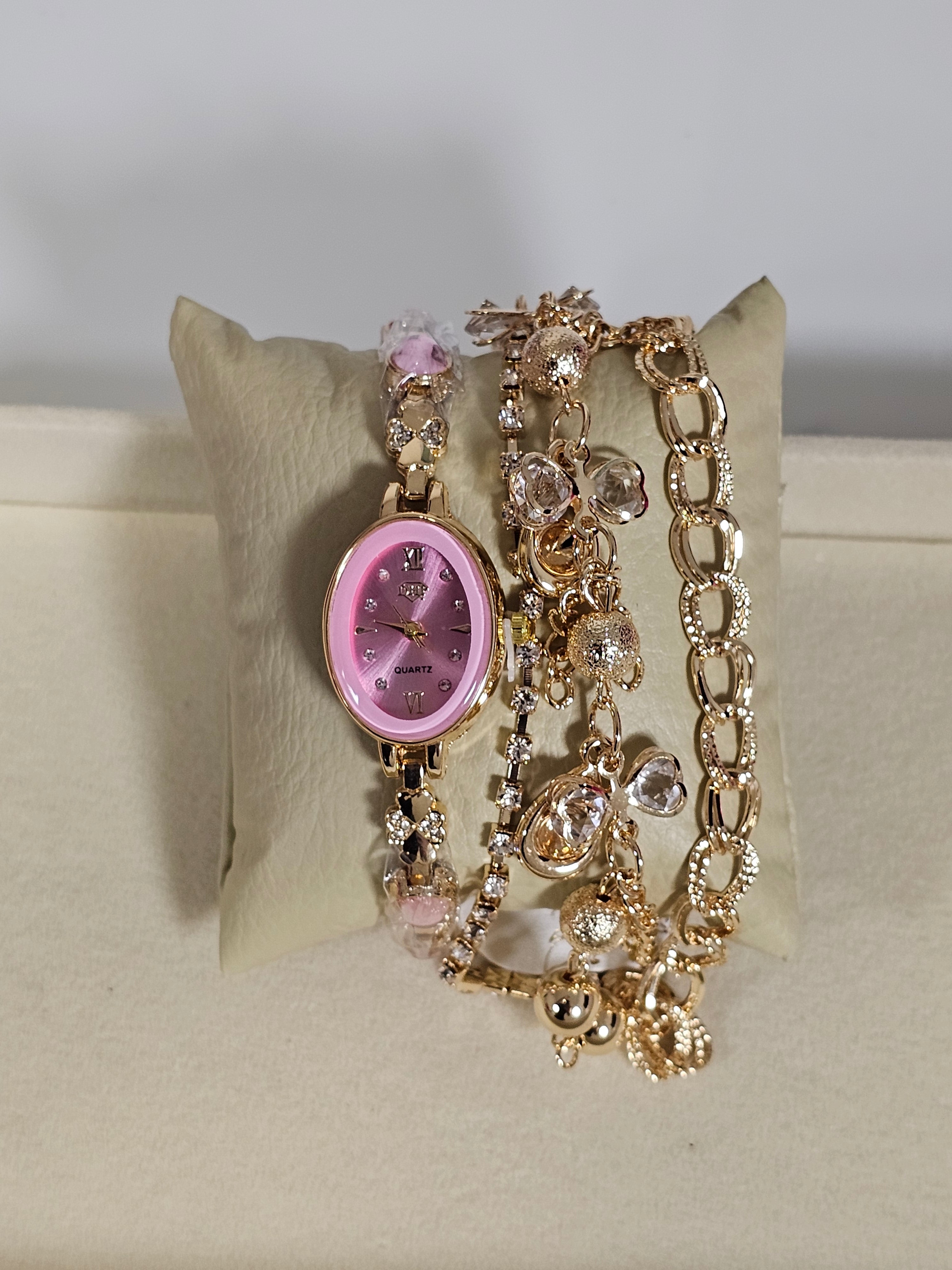 Relógio Prova d’Água com Pulseira Folheada 007