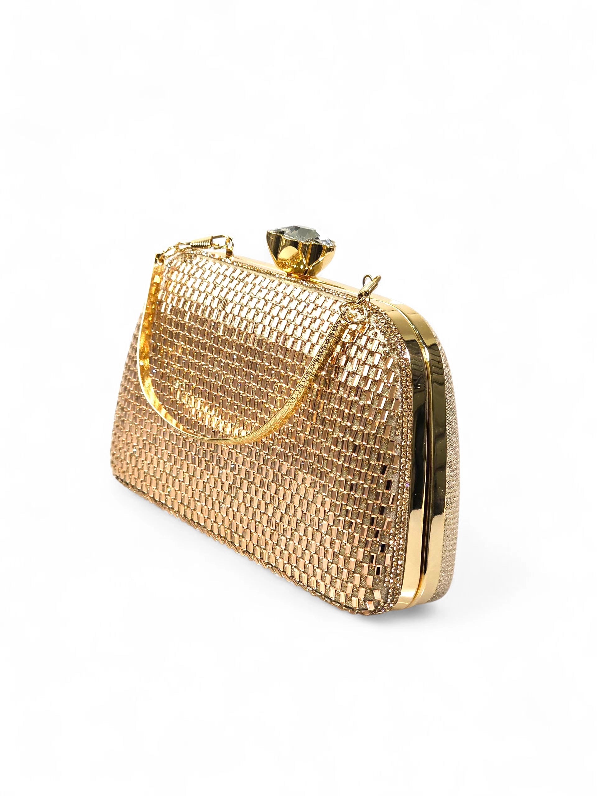 Bolsa Clutch Cristal Champagne 028