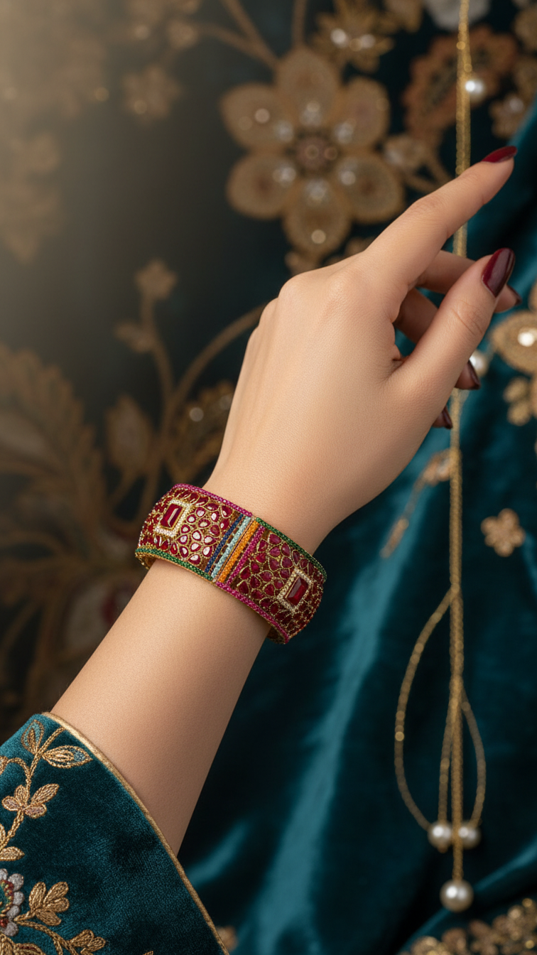 Bracelete Folheado Semi Joia Dourada #1029