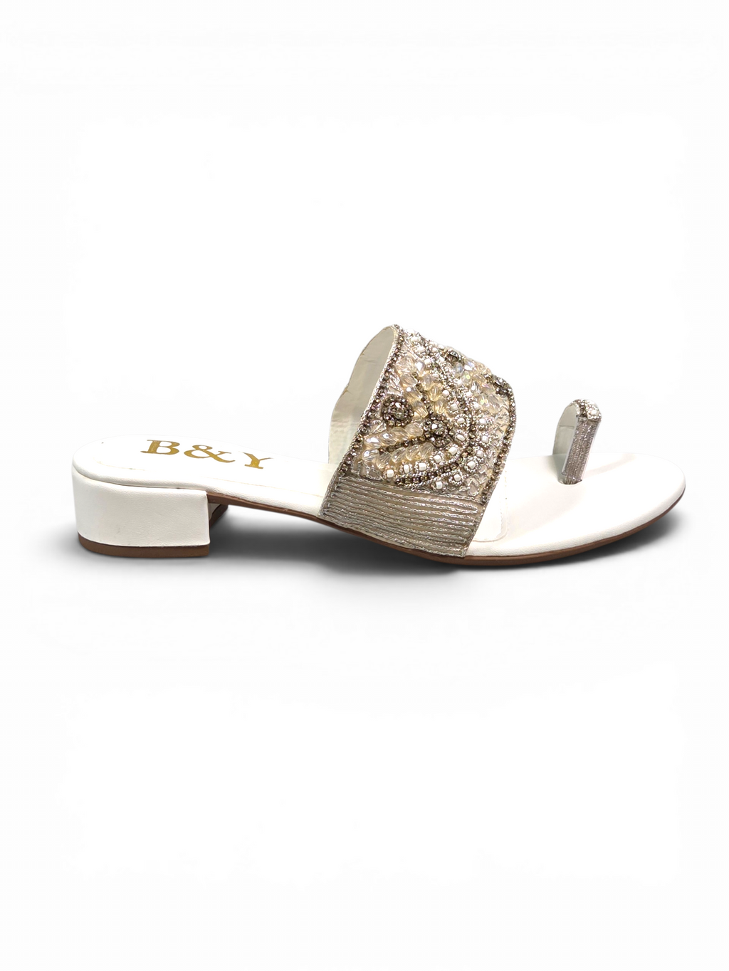 Tamanco 9435 Branco Salto Bloco 3 cm