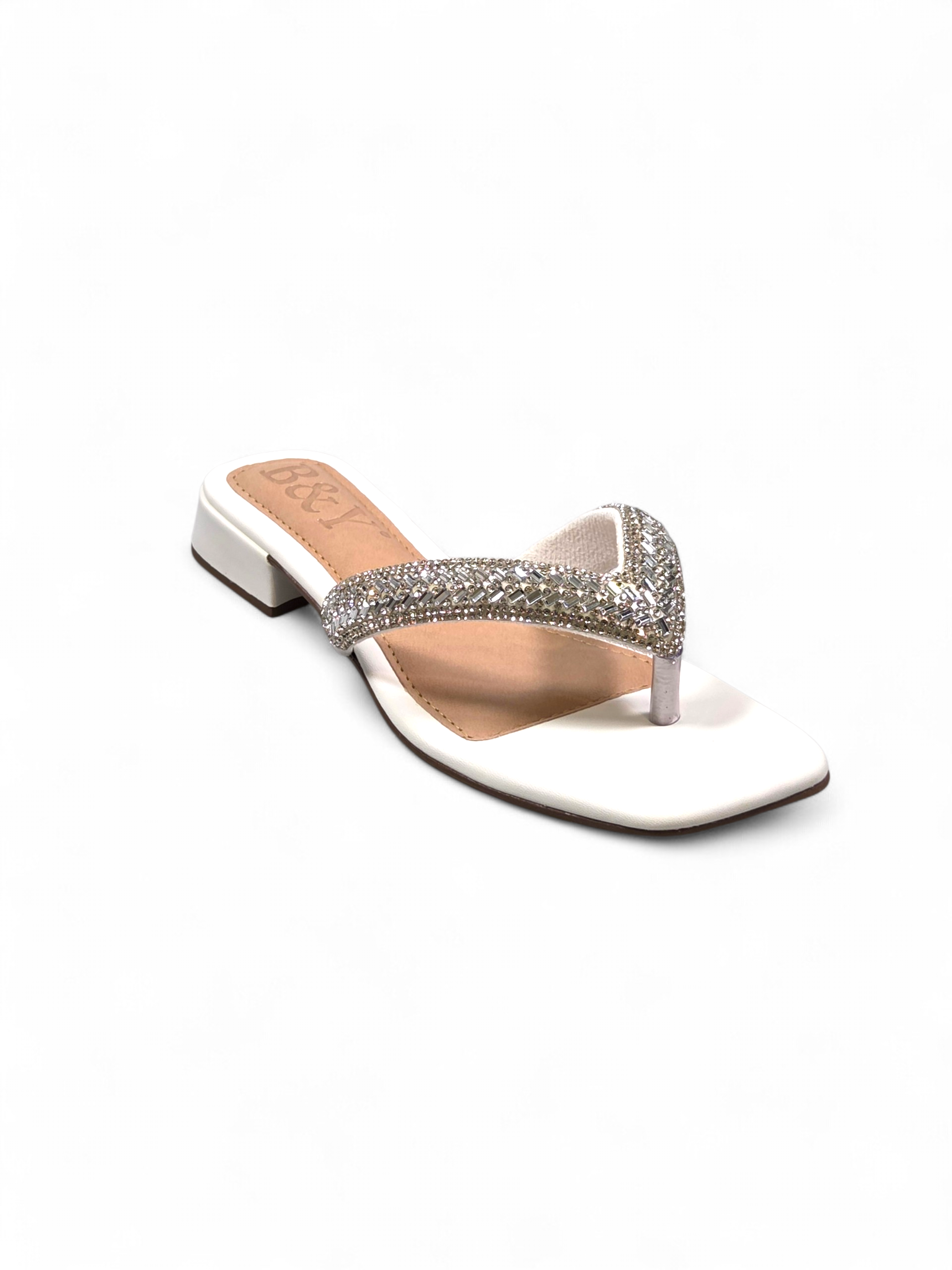 Chinelo 1222 Branco Salto Baixo (B)