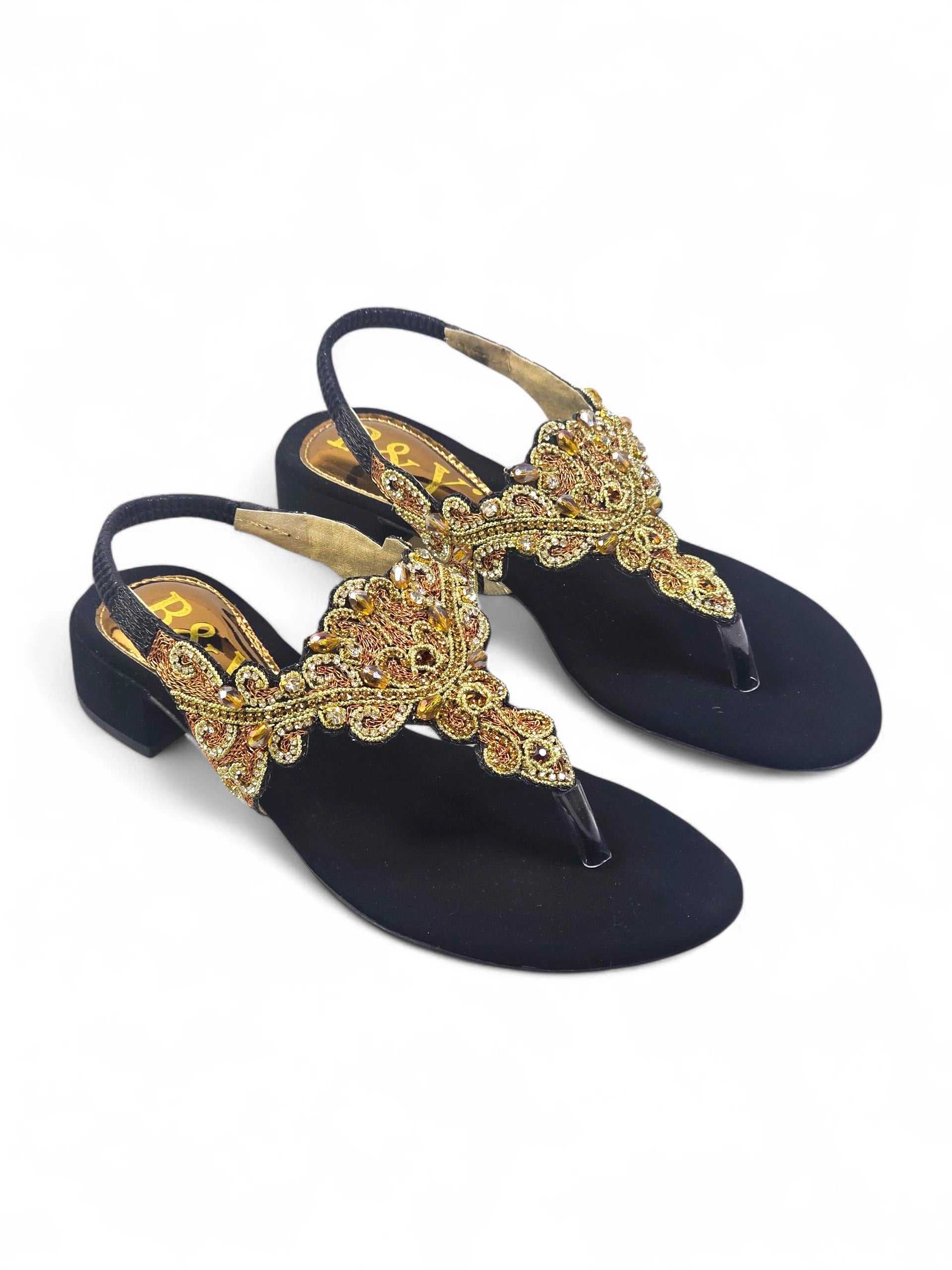 Sandália 9378 Preto Com Salto Bloco 3cm