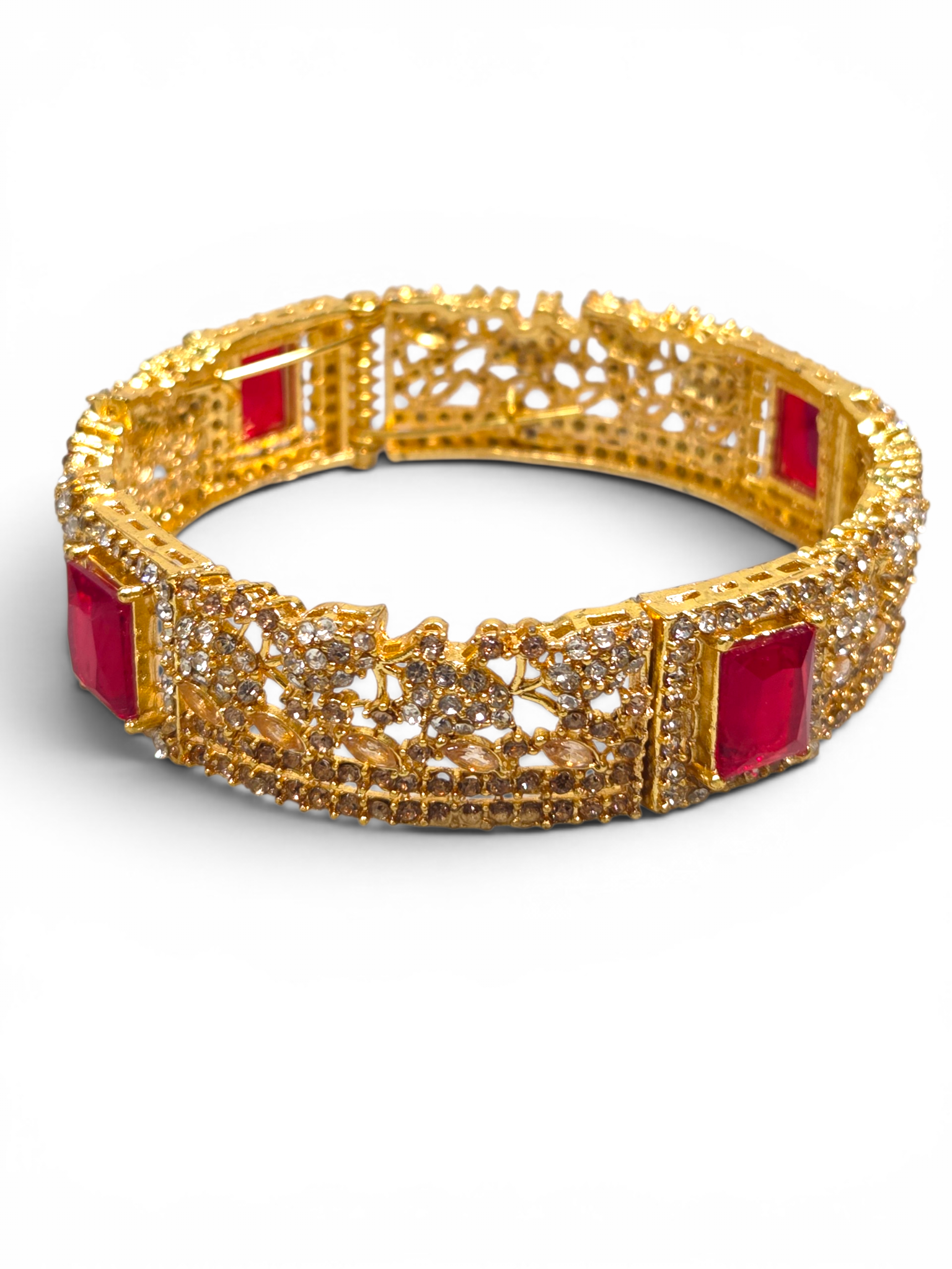 Bracelete Folheado Semi Joia Dourado #2002