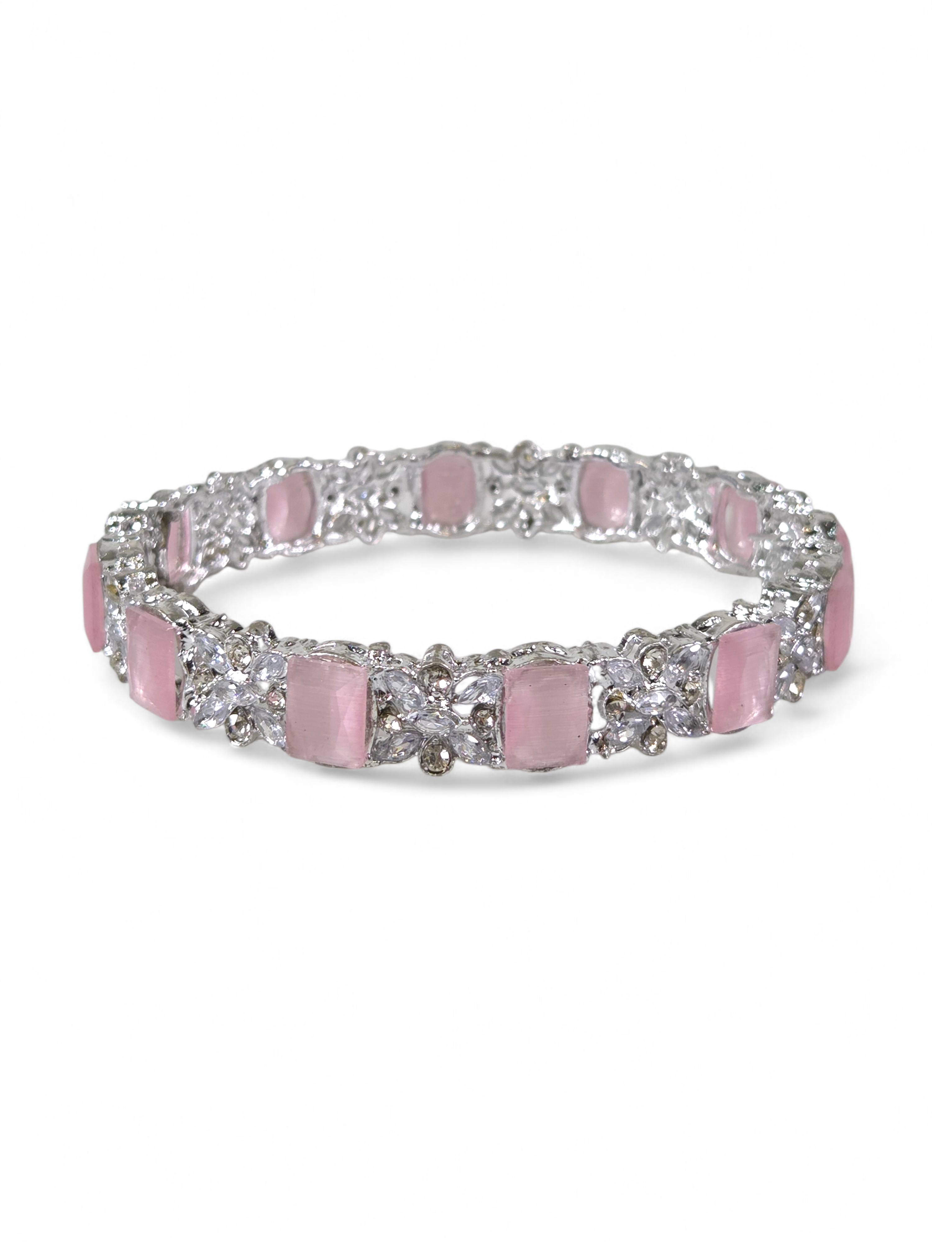 Bracelete Folheado Semi Joia Prata #1028