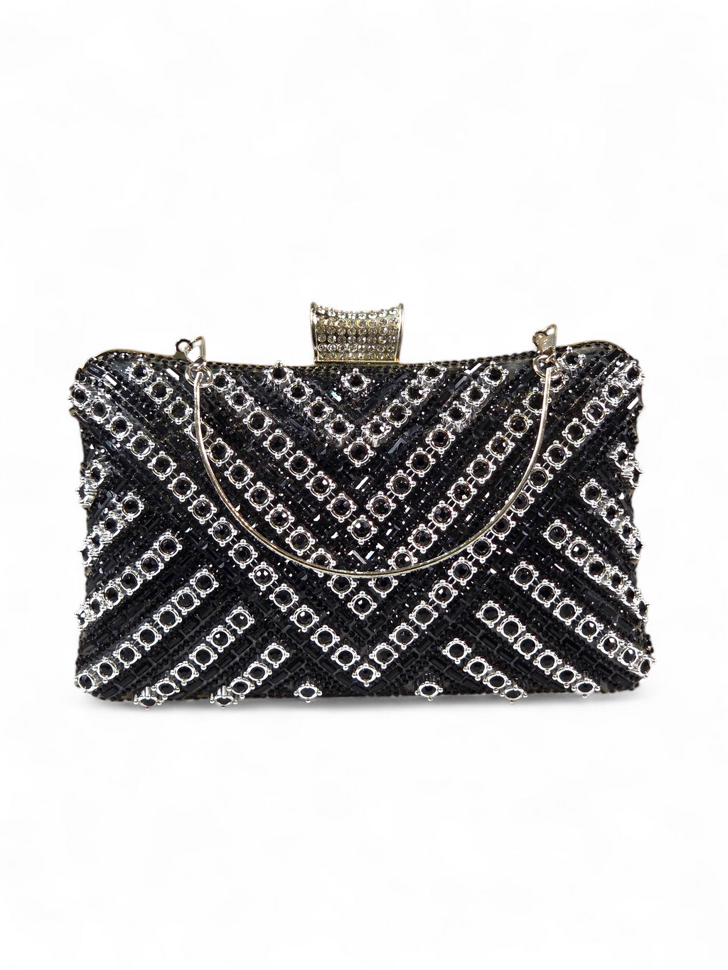 Bolsa Clutch Cristal Preto 1047