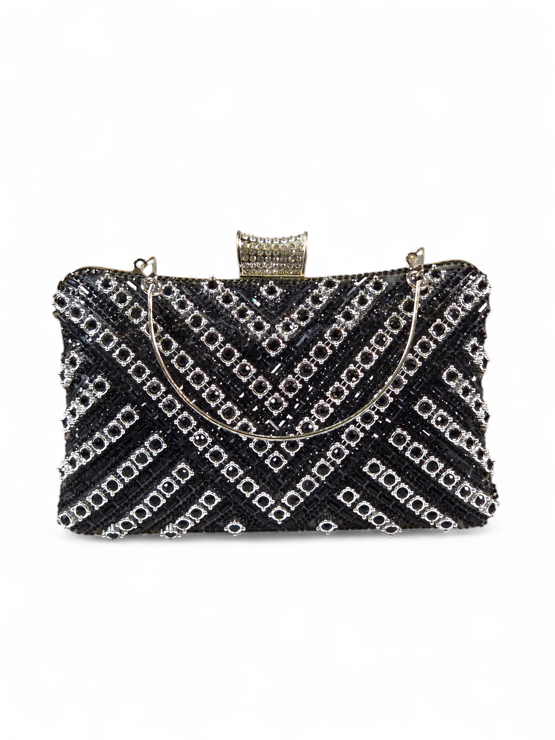 Bolsa Clutch Cristal Preto 1047