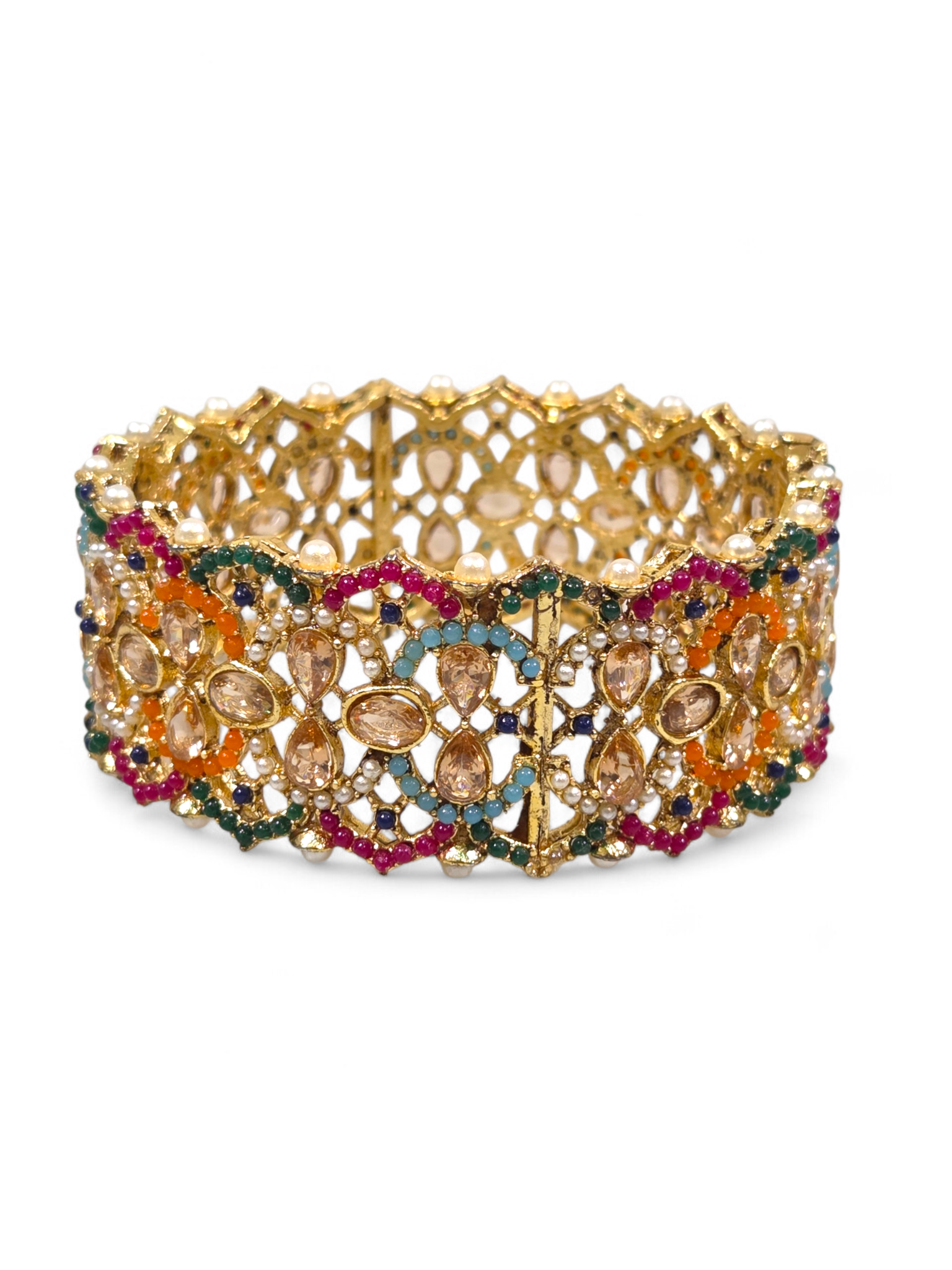 Bracelete Folheado Semi Joia Dourada #1057