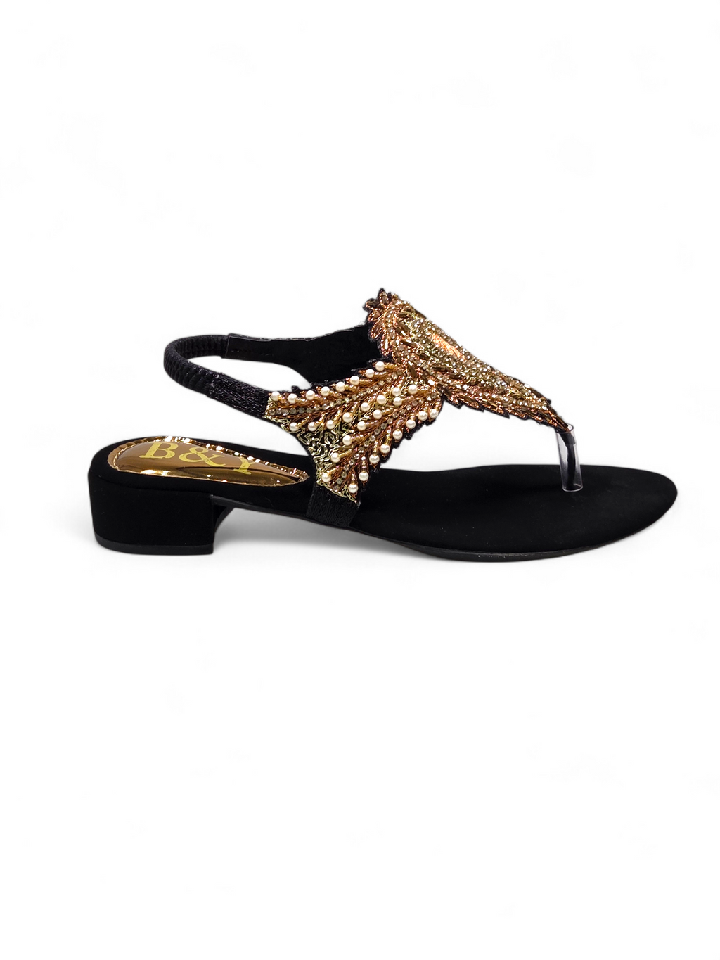 Sandália 9566 Preto Com Salto Bloco 3cm