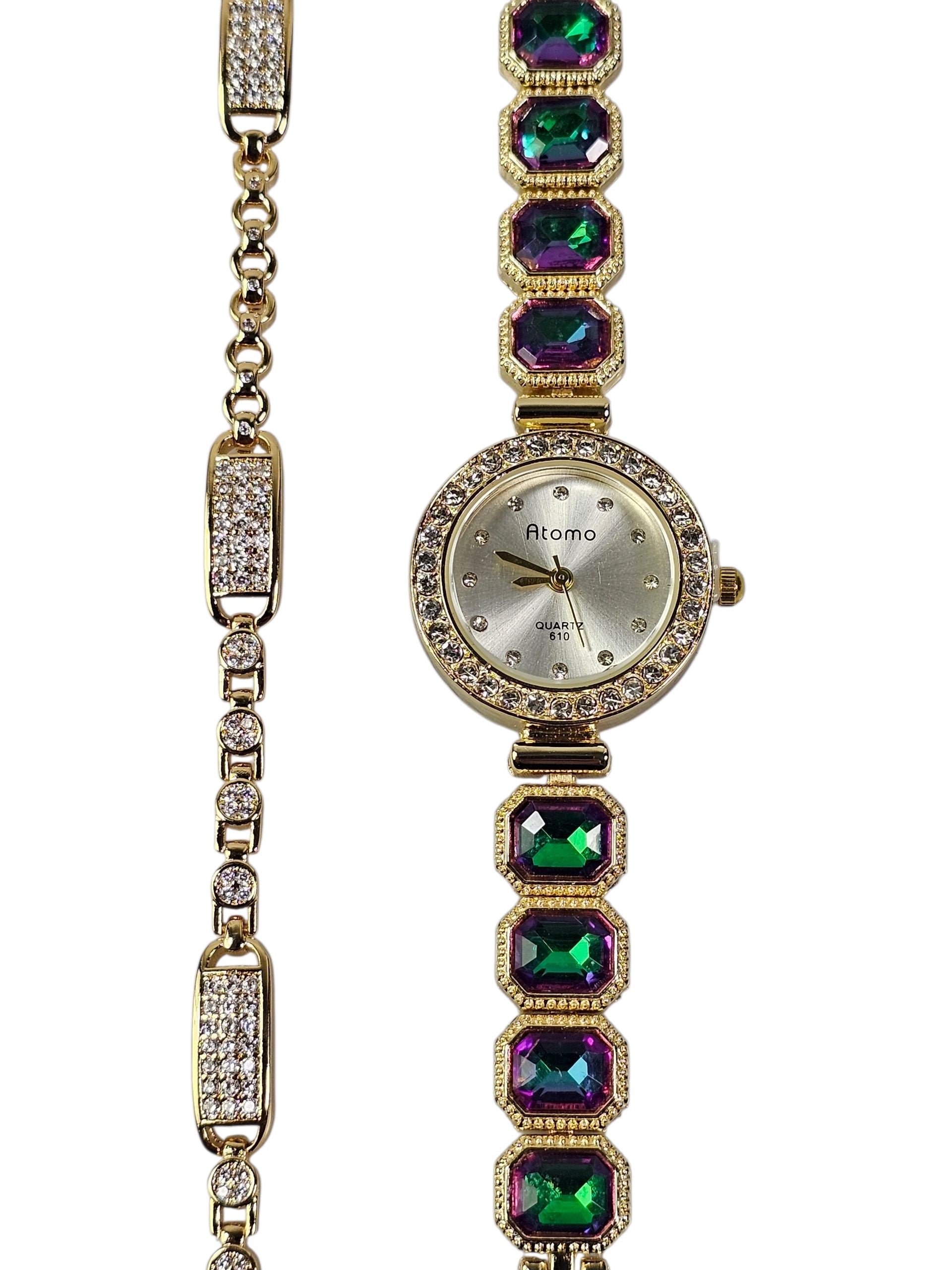 Relógio Prova d’Água com Pulseira Folheada Ouro 052