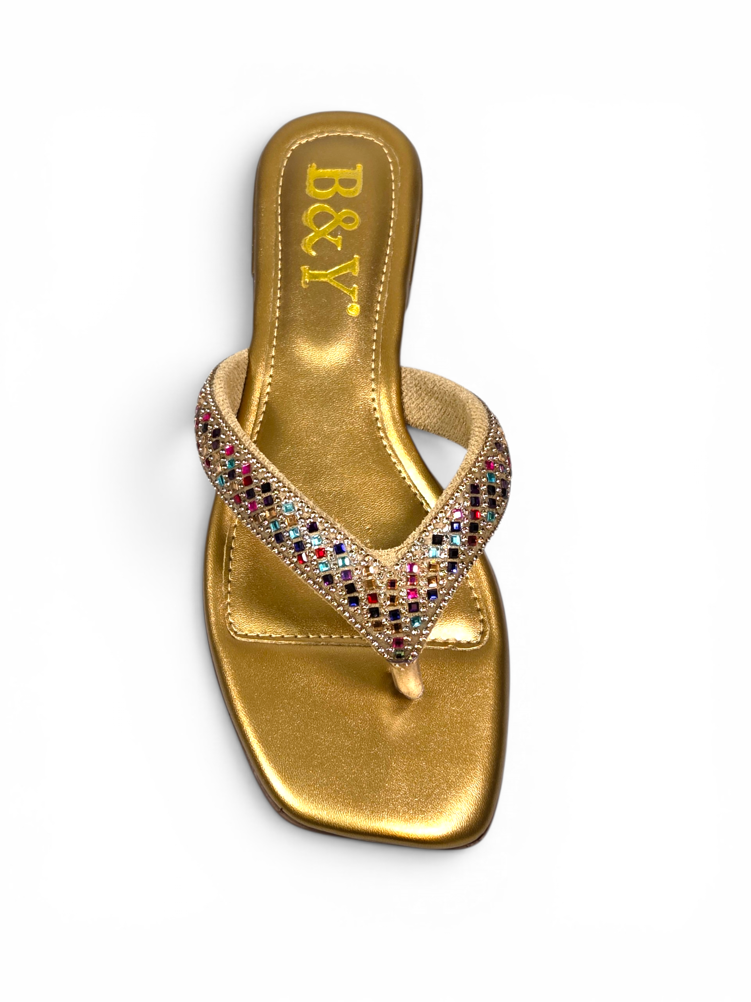Chinelo 1222 Bronze Colorido Salto Baixo 2 cm