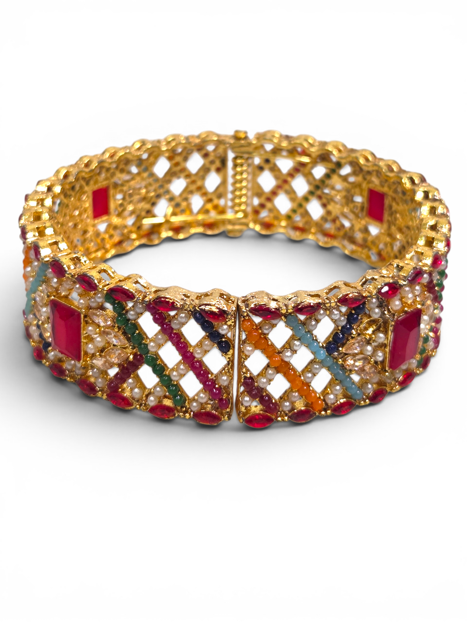 Bracelete Folheado Semi Joia Dourado #2026