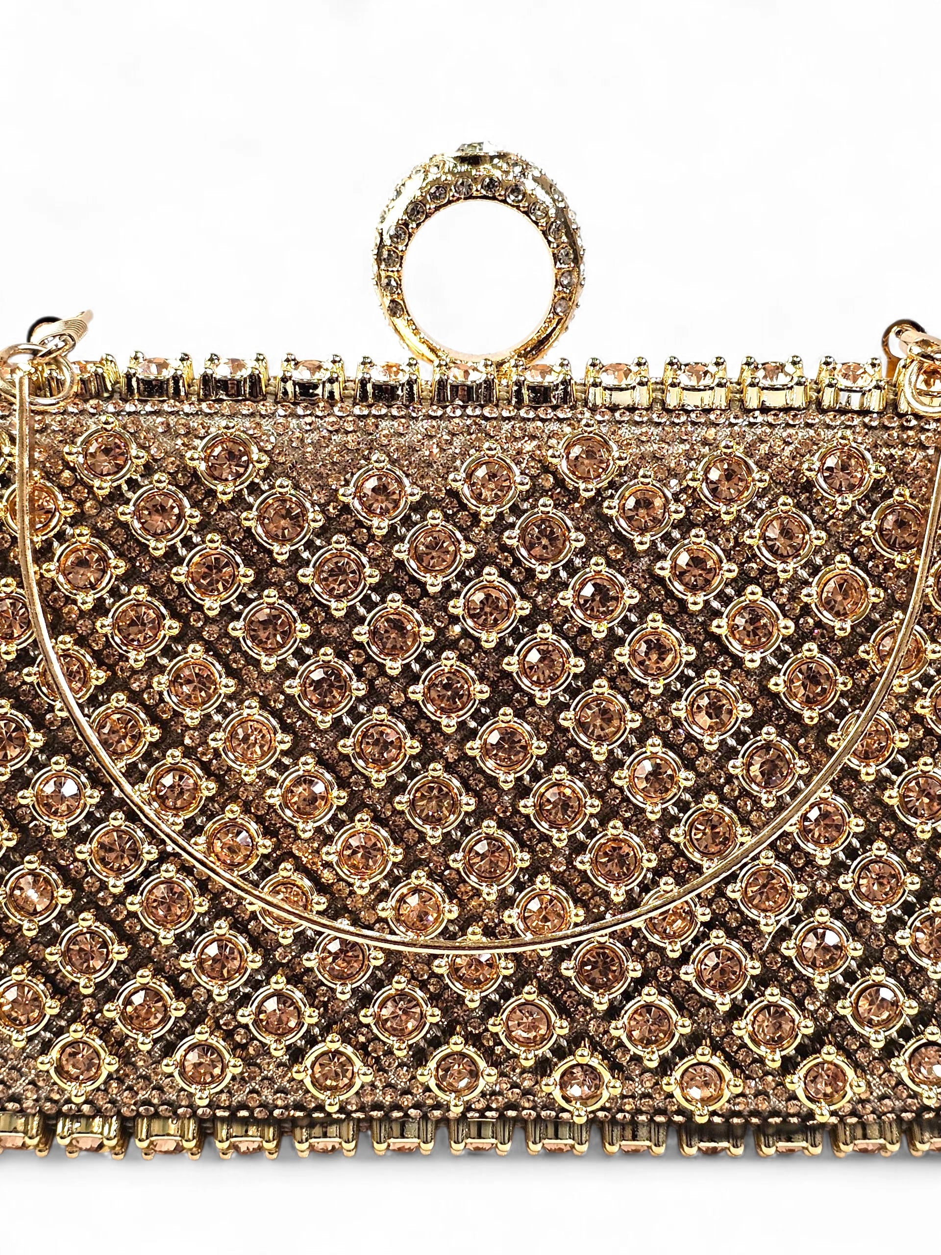 Bolsa Clutch Cristal Champagne 1030