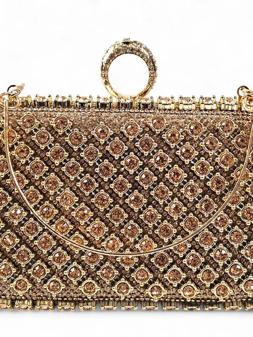 Bolsa Clutch Cristal Champagne 030