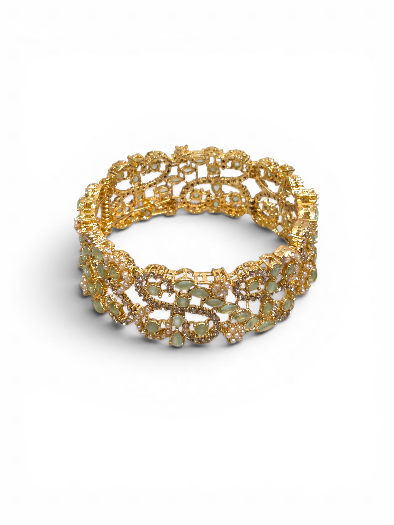 Bracelete Folheado Semi Joia Dourado #2003
