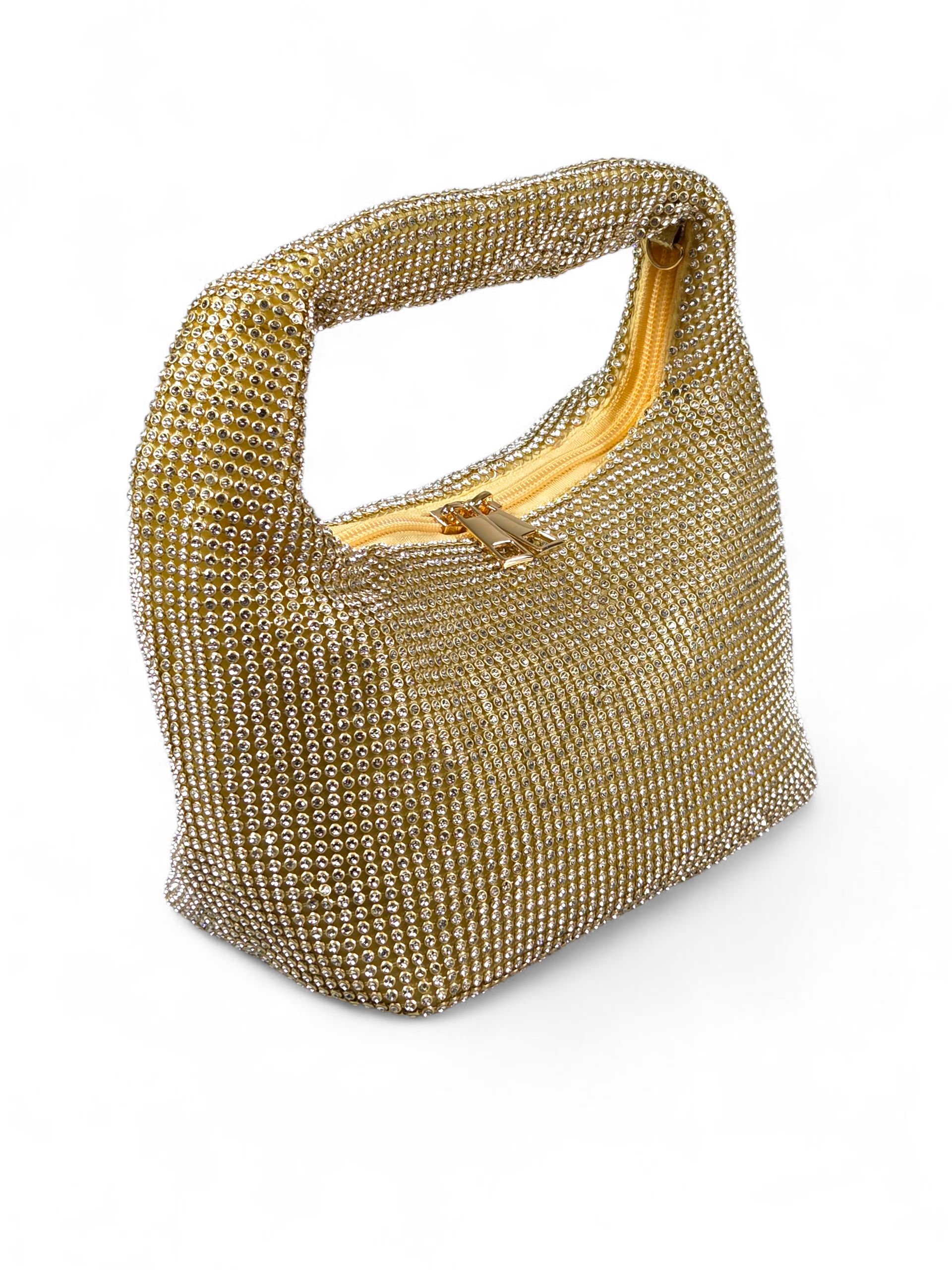 Bolsa Luxo Cristal Dourada 1040