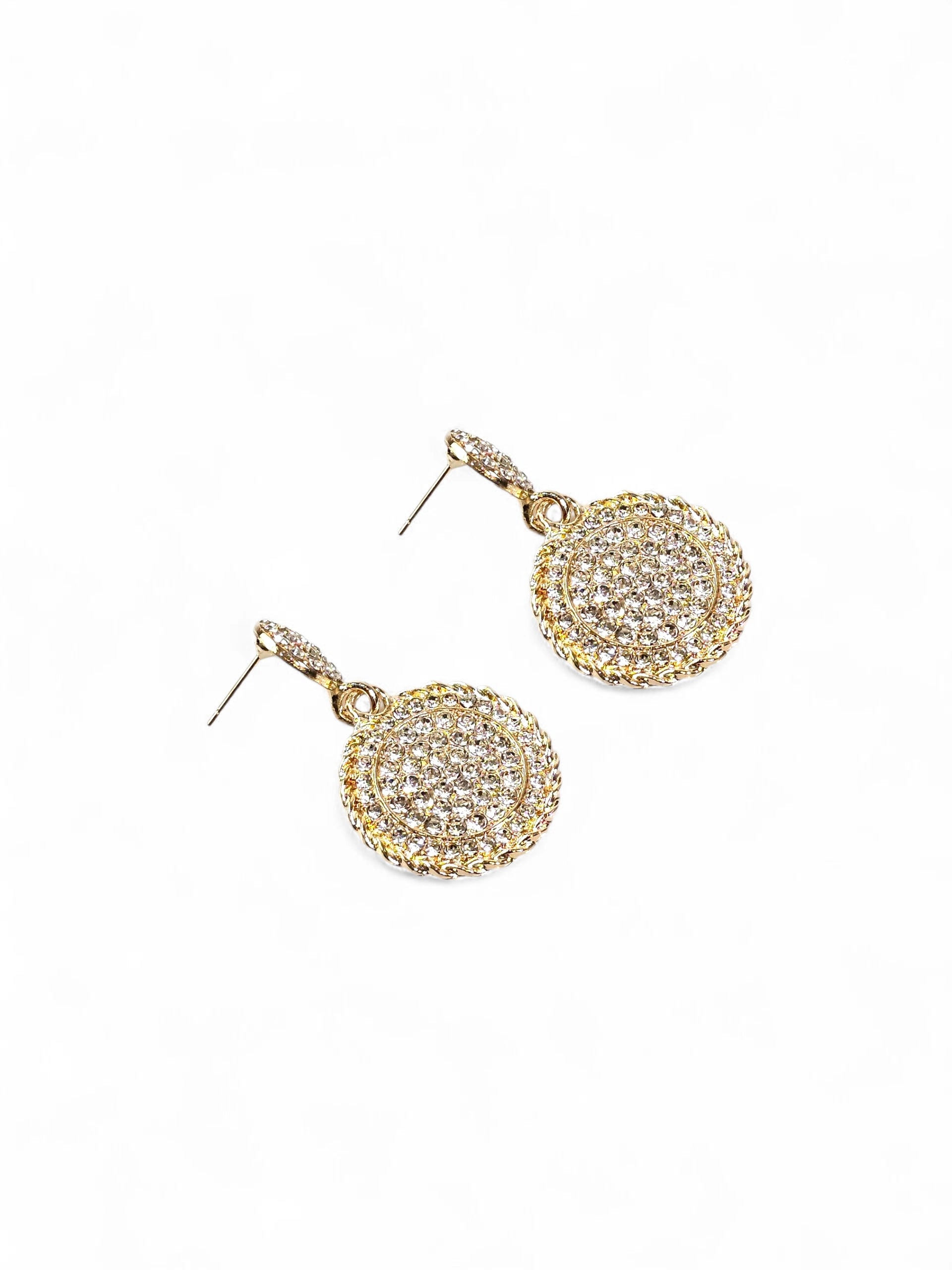 Brinco Cristal Dourado 068