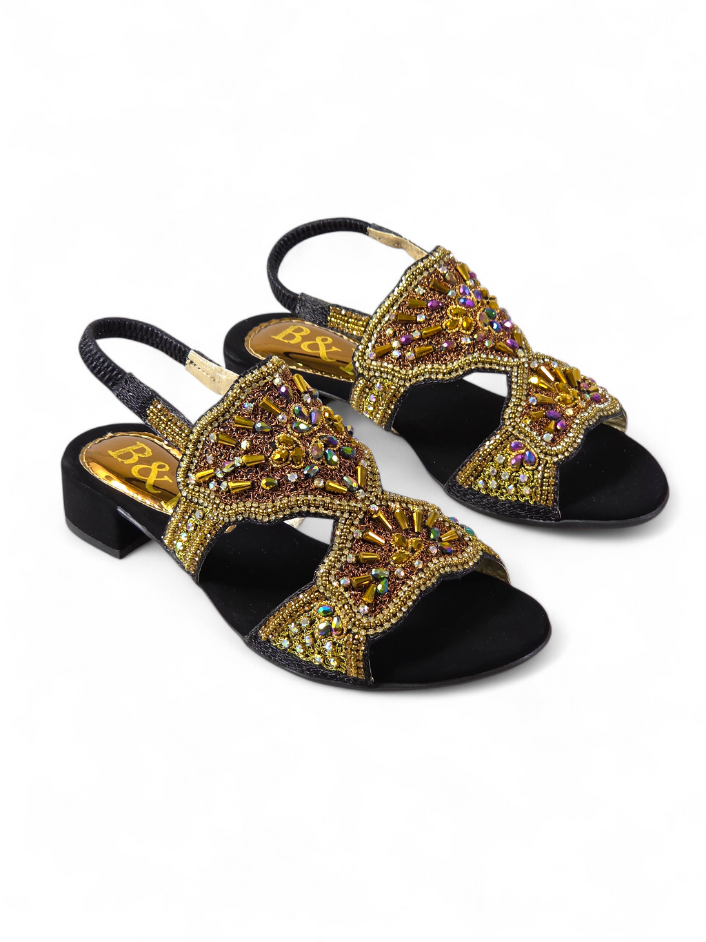 Sandália 9633 Preto Salto Bloco