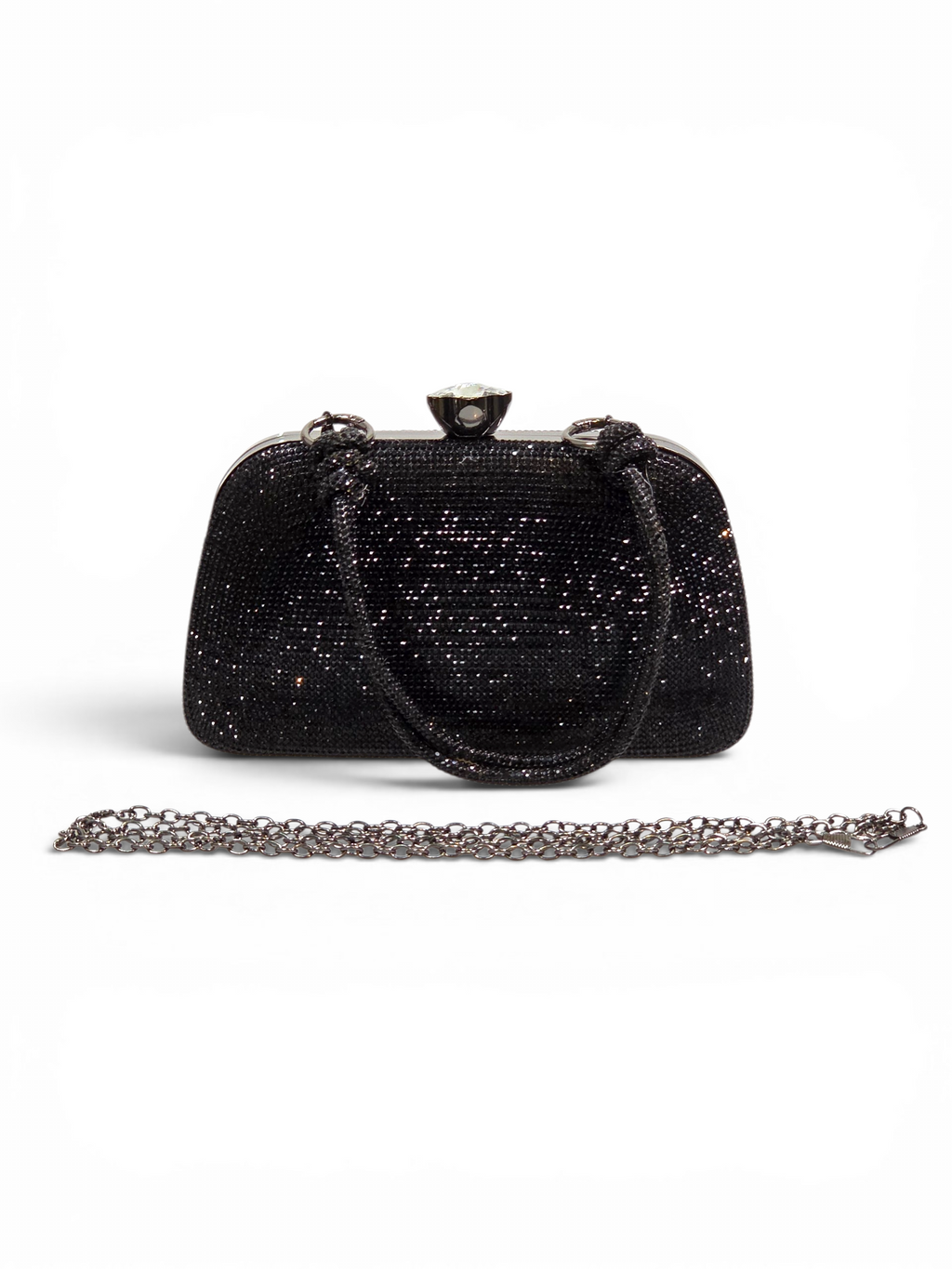 Bolsa Luxo Clutch Cristal Preto 1089