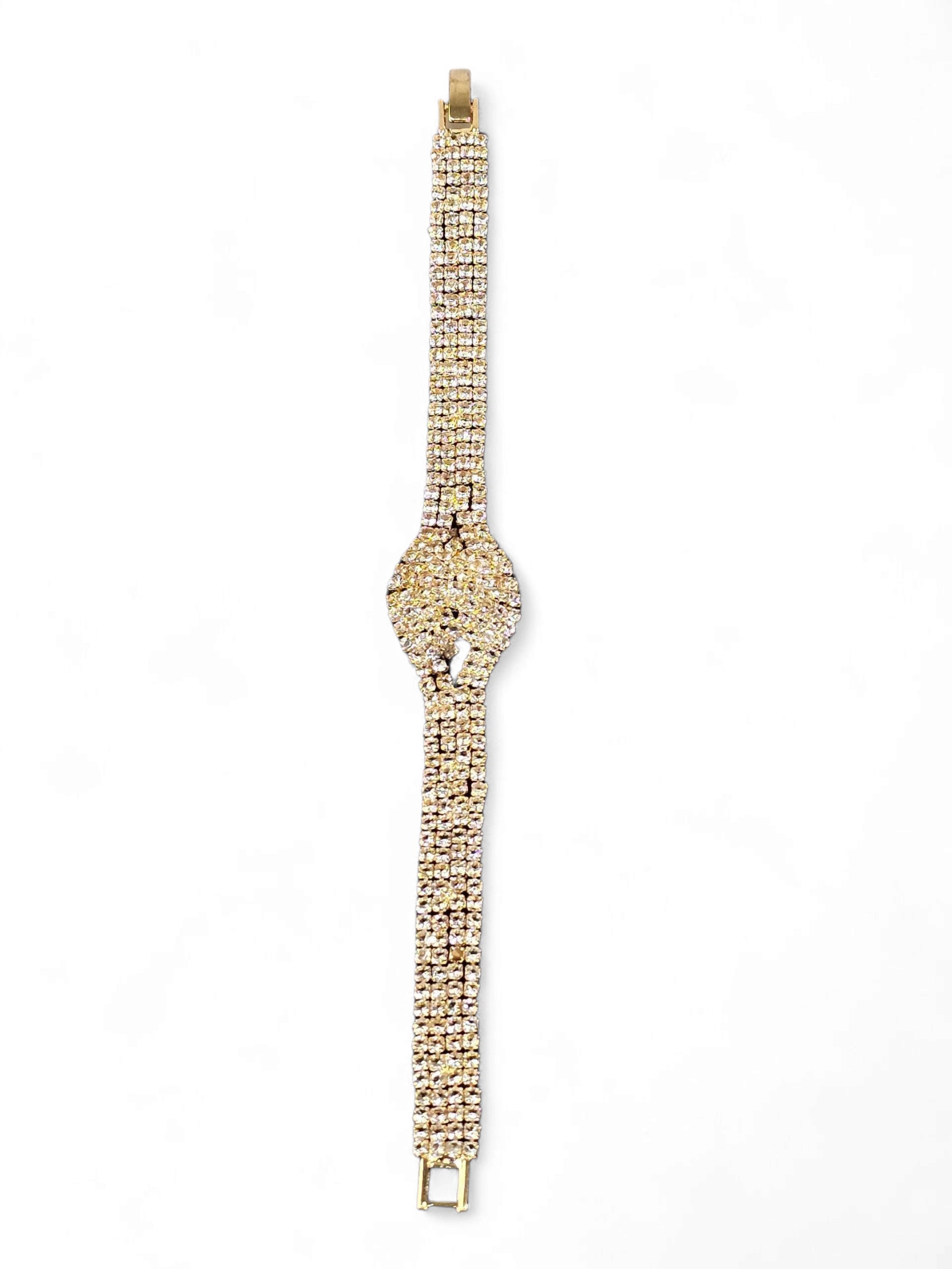 Pulseira Cristal Dourada 007