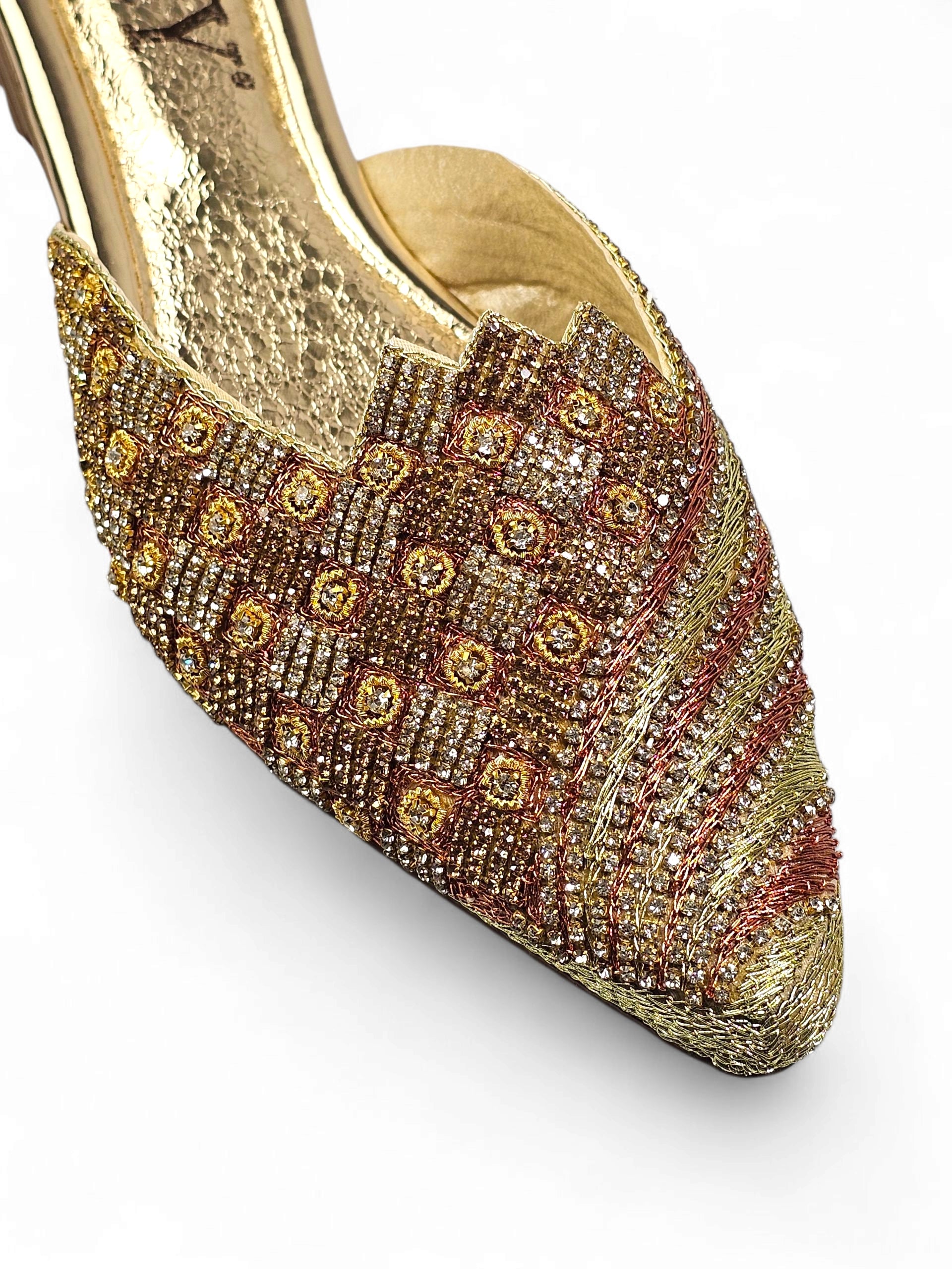 Mule 9375 dourado Sem Salto