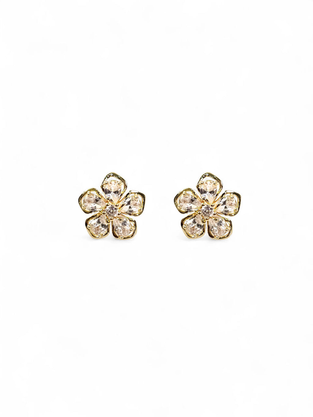 Brinco Cristal Zirconia Dourado 073