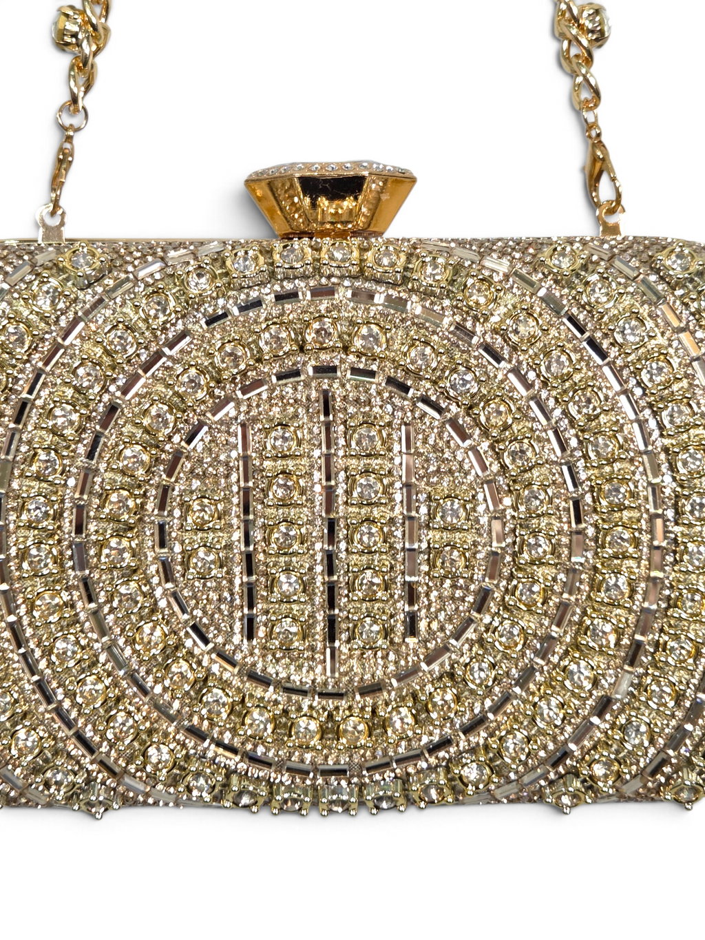 Bolsa Classic Clutch Cristal Dourado 1097