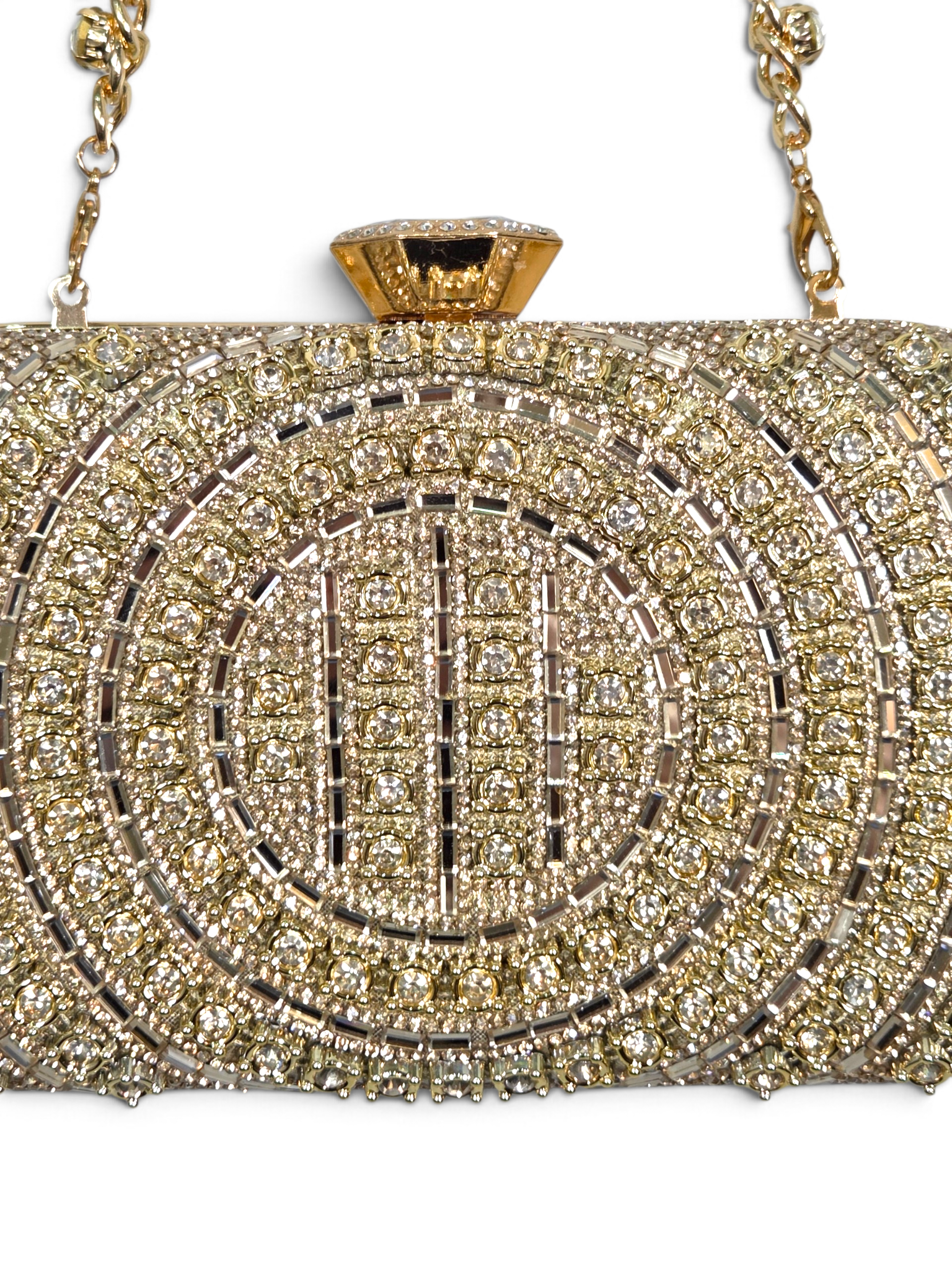 Bolsa Classic Clutch Cristal Dourado 1097
