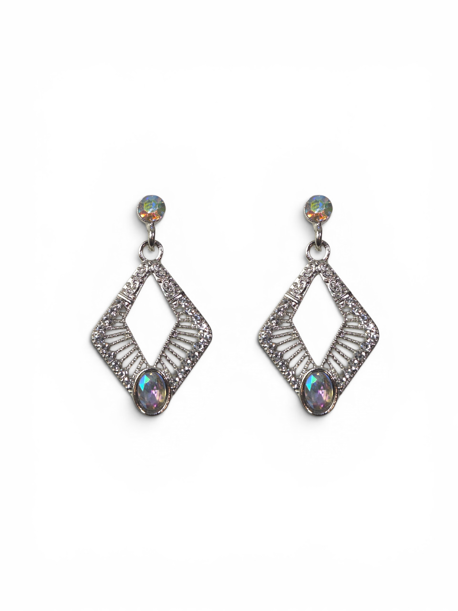 Brinco Cristal Zirconia Prata #2047