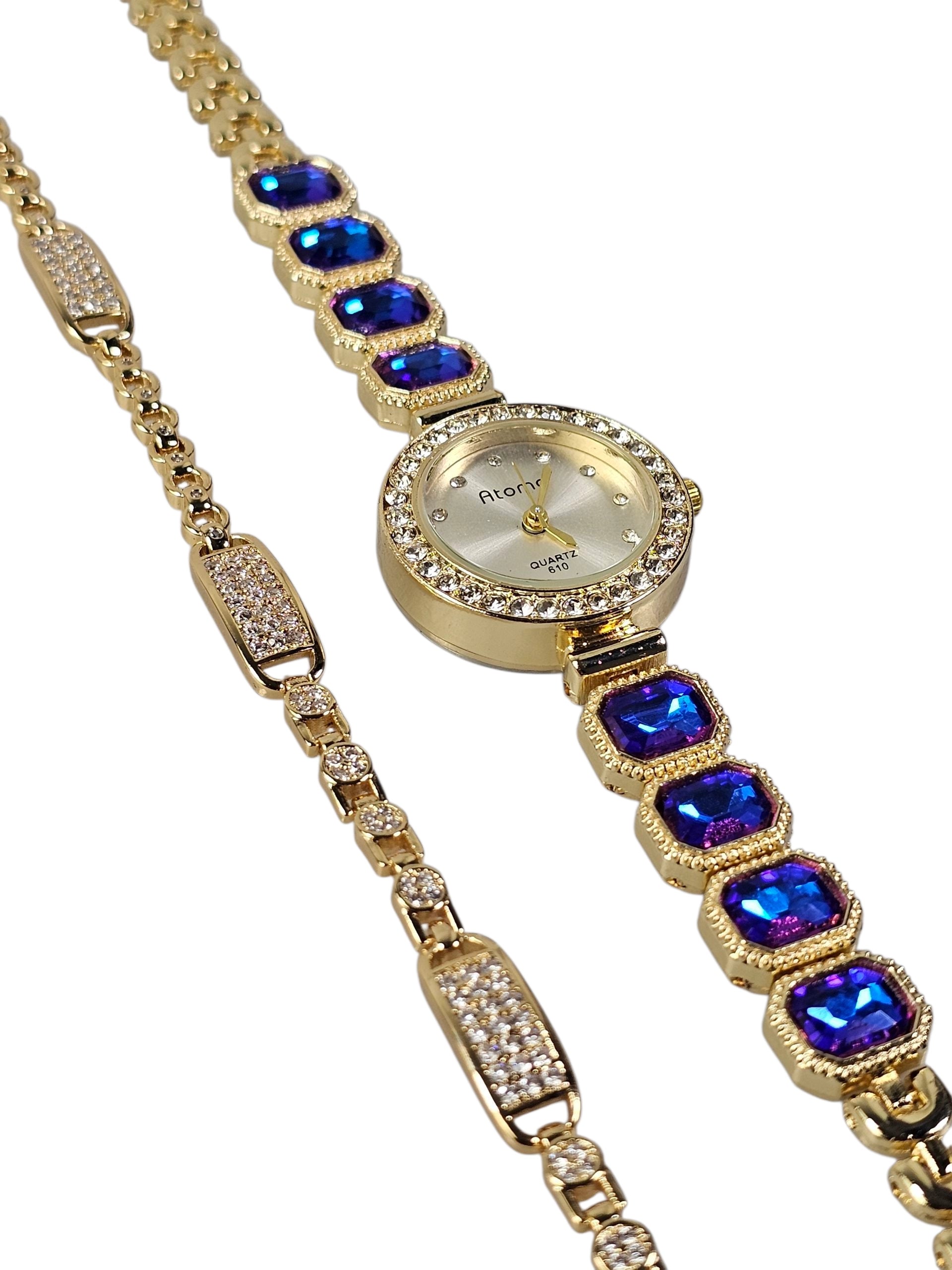 Relógio Prova d’Água com Pulseira Folheada Ouro 056