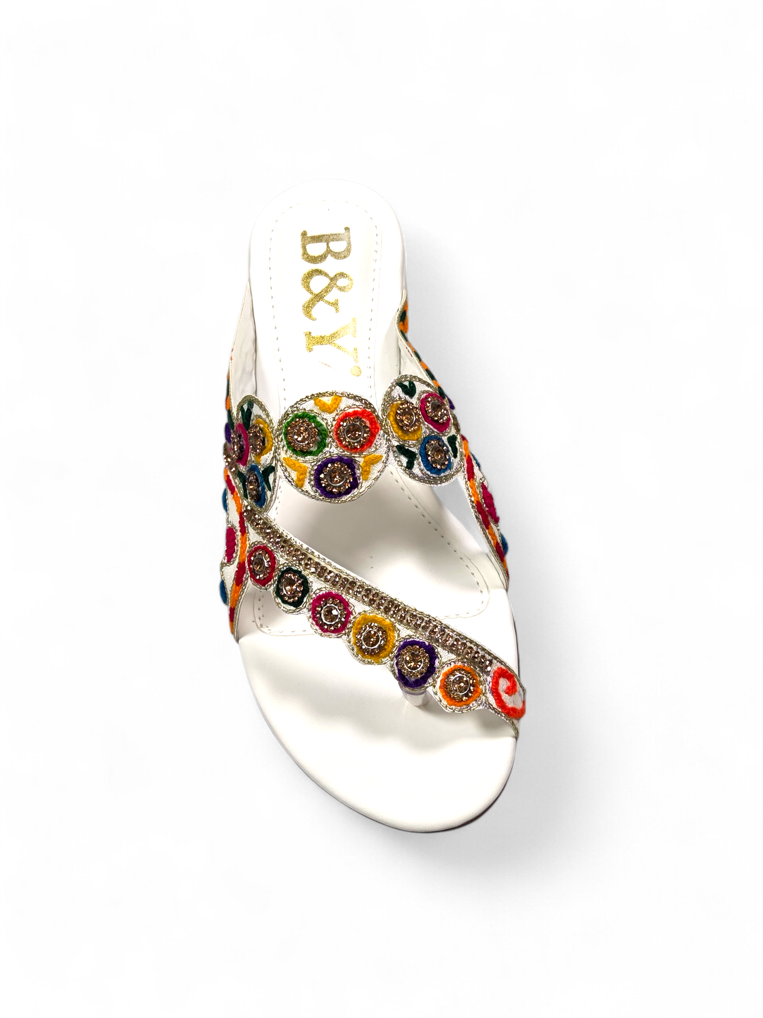 Chinelo 9289 Branco Salto Bloco