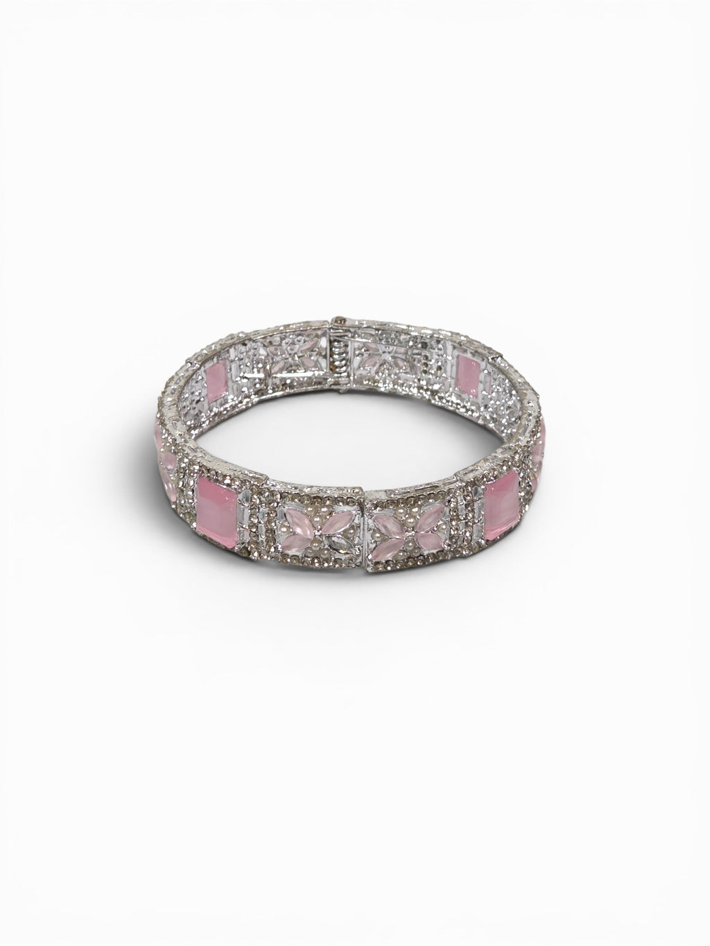 Bracelete Folheado Semi Joia Prata #1098