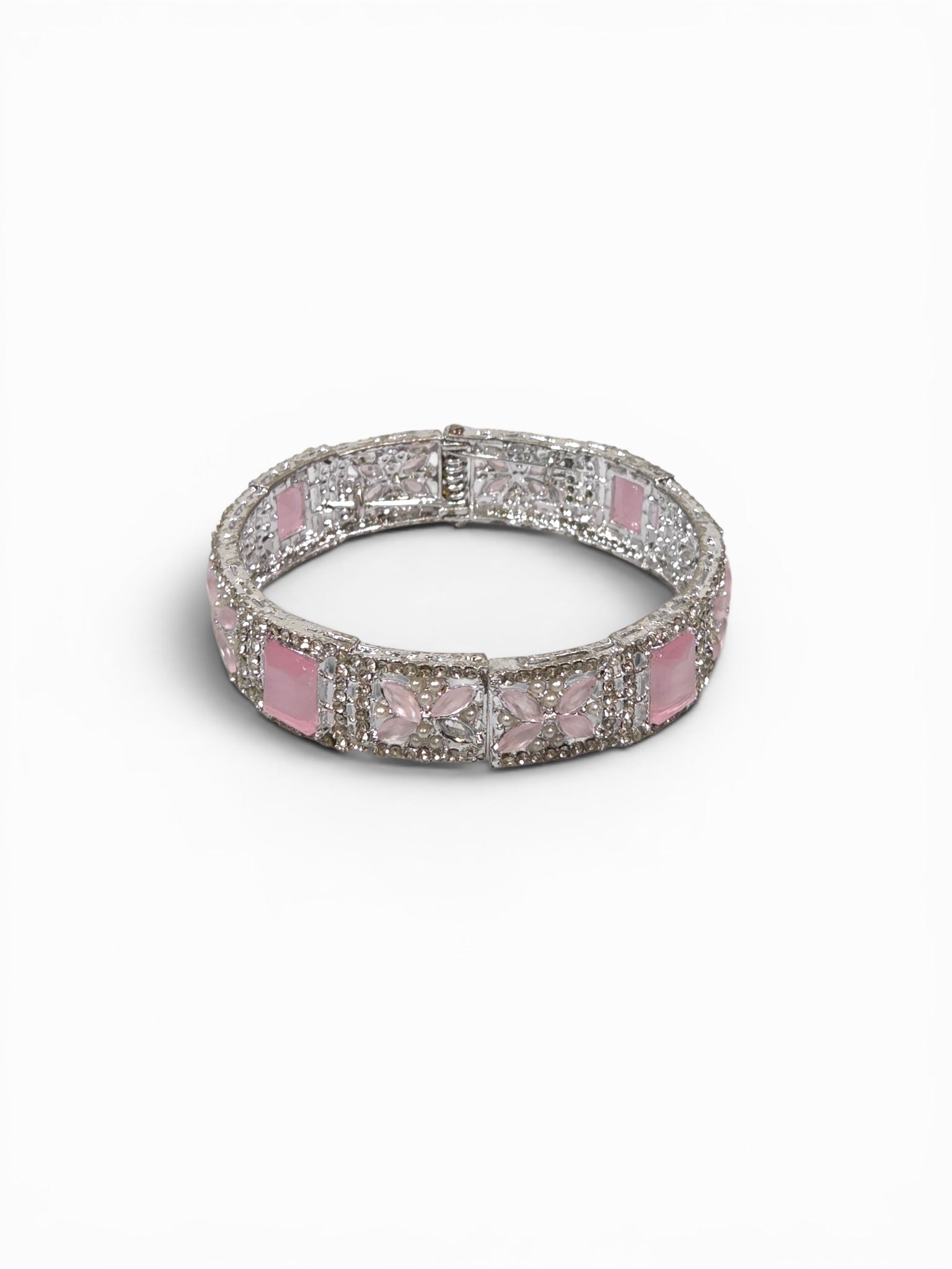 Bracelete Folheado Semi Joia Prata #1098