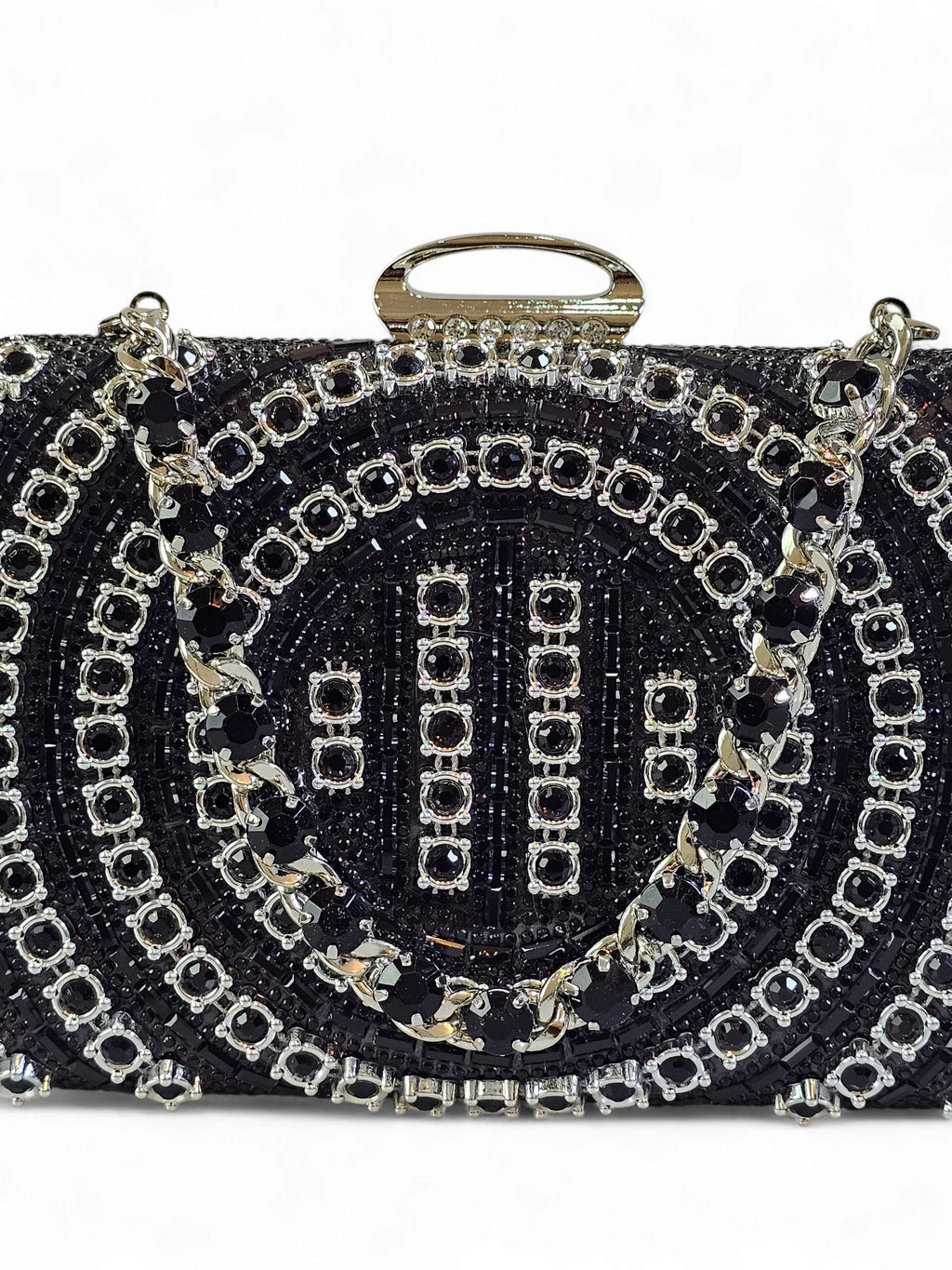 Bolsa Clutch Cristal Preto 019