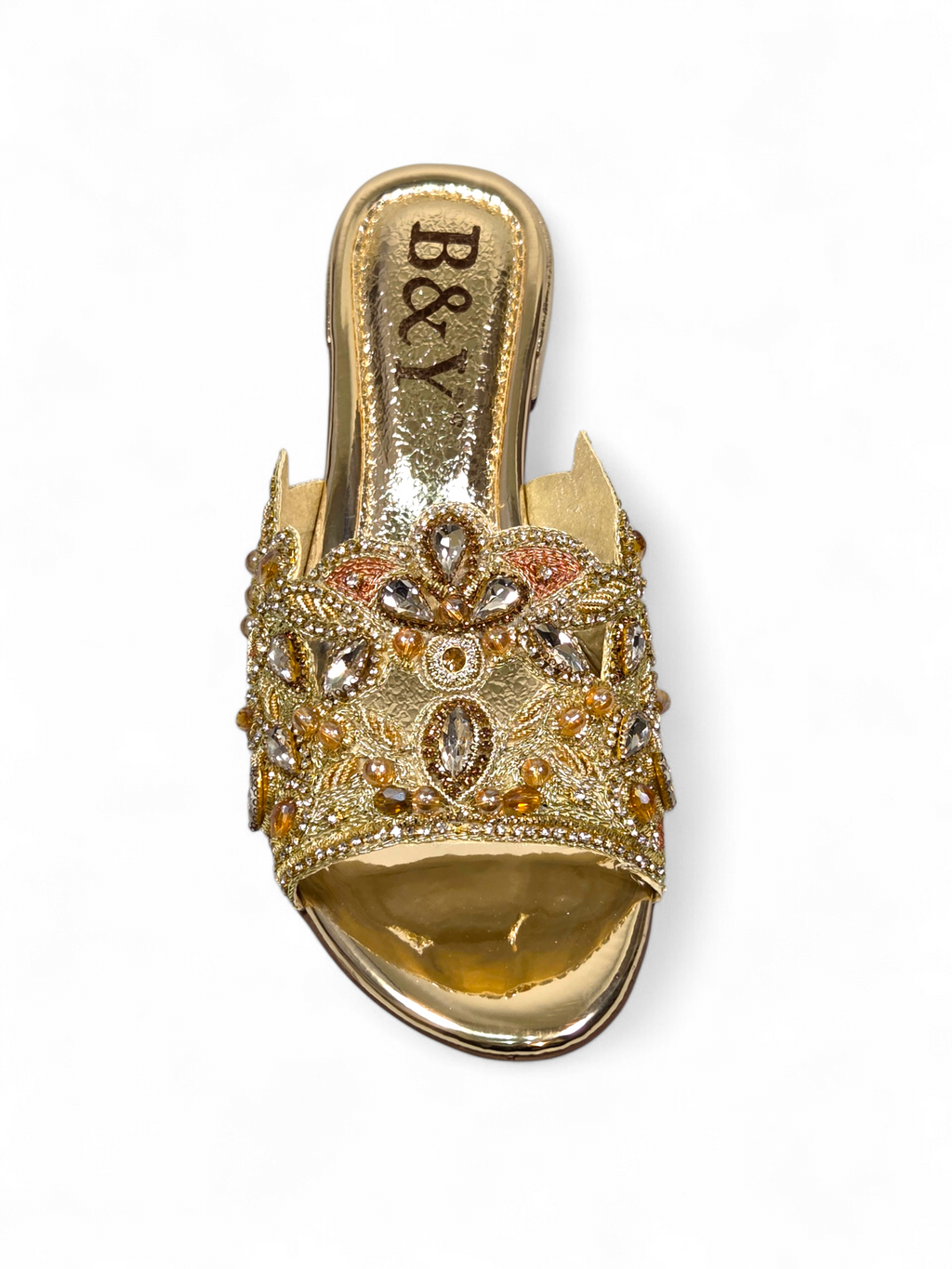 Tamanco 9278 Dourado Salto Bloco 3 cm