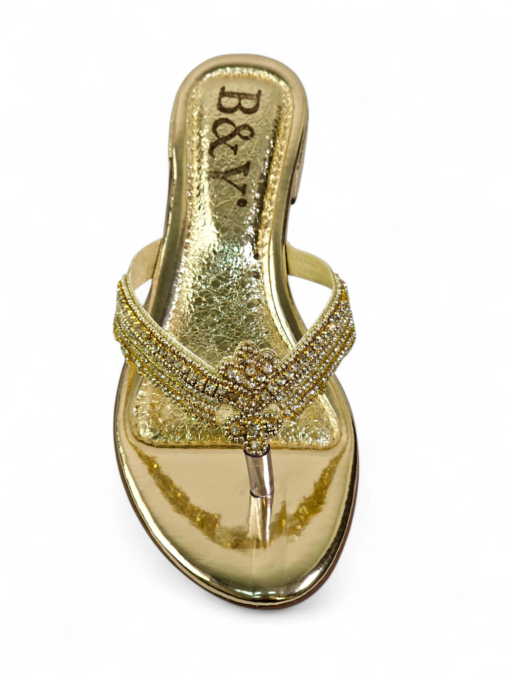 Chinelo 1057 Dourado Salto Bloco