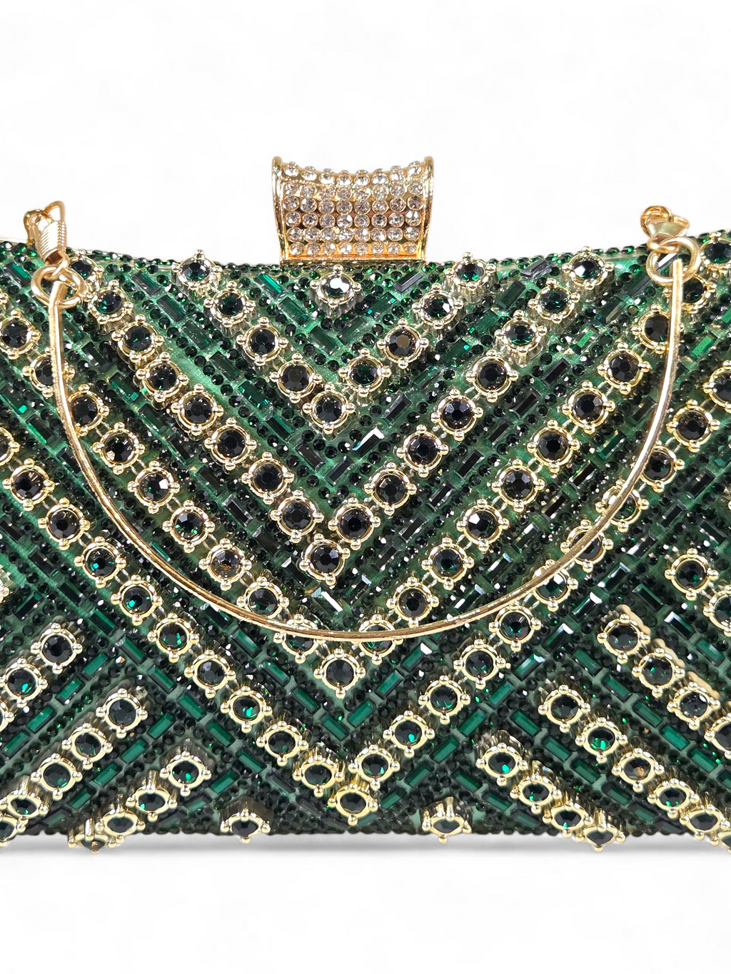 Bolsa Clutch Cristal Verde 1051