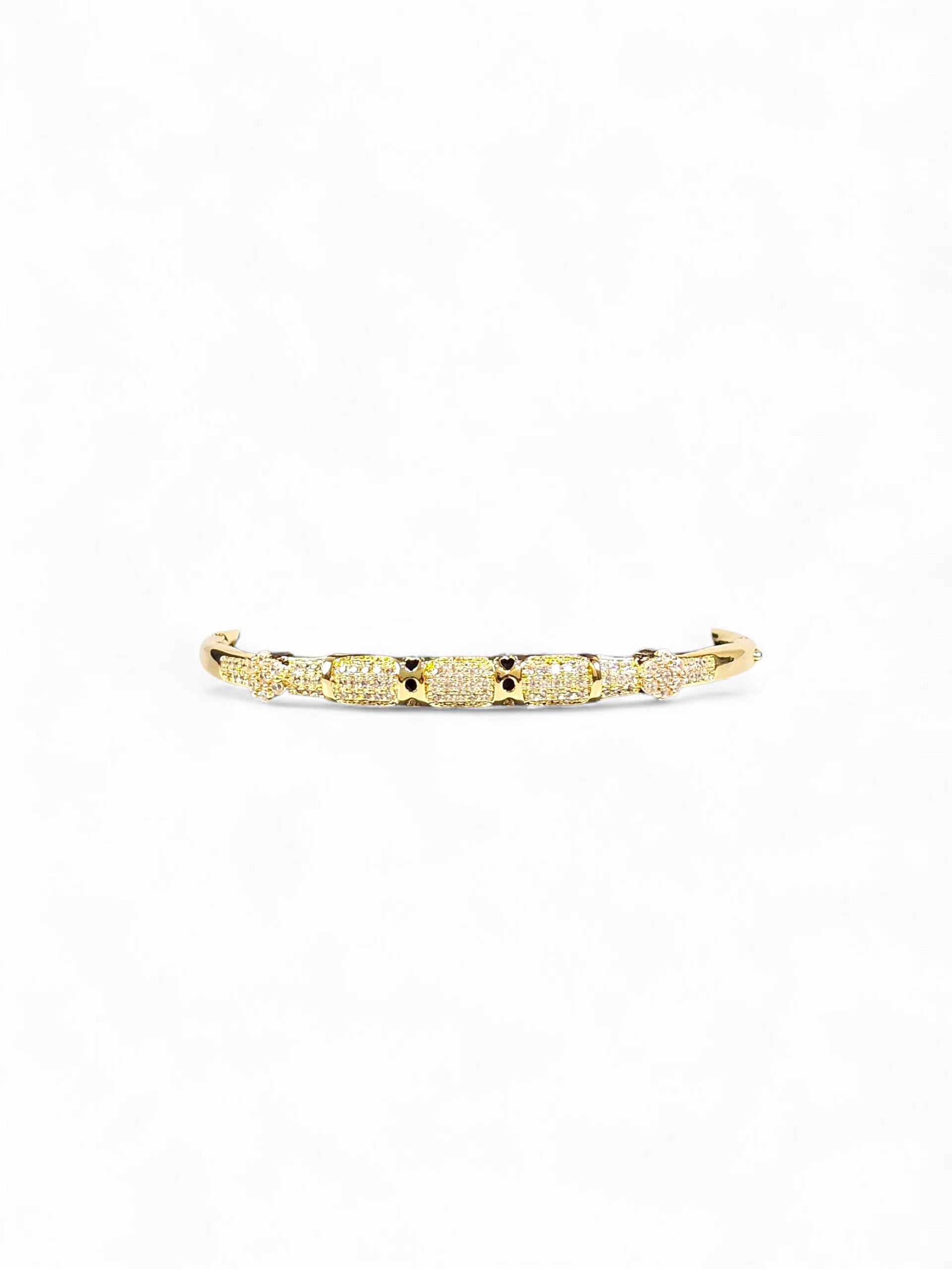 Pulseira Cristal Zirconia Dourada 010