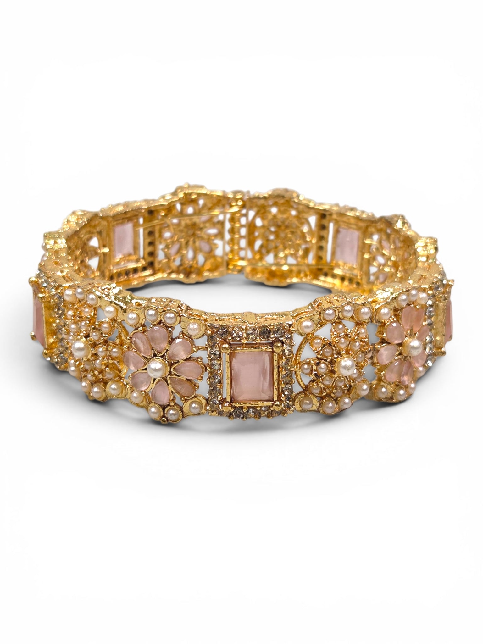 Bracelete Folheado Semi Joia Dourado #1101