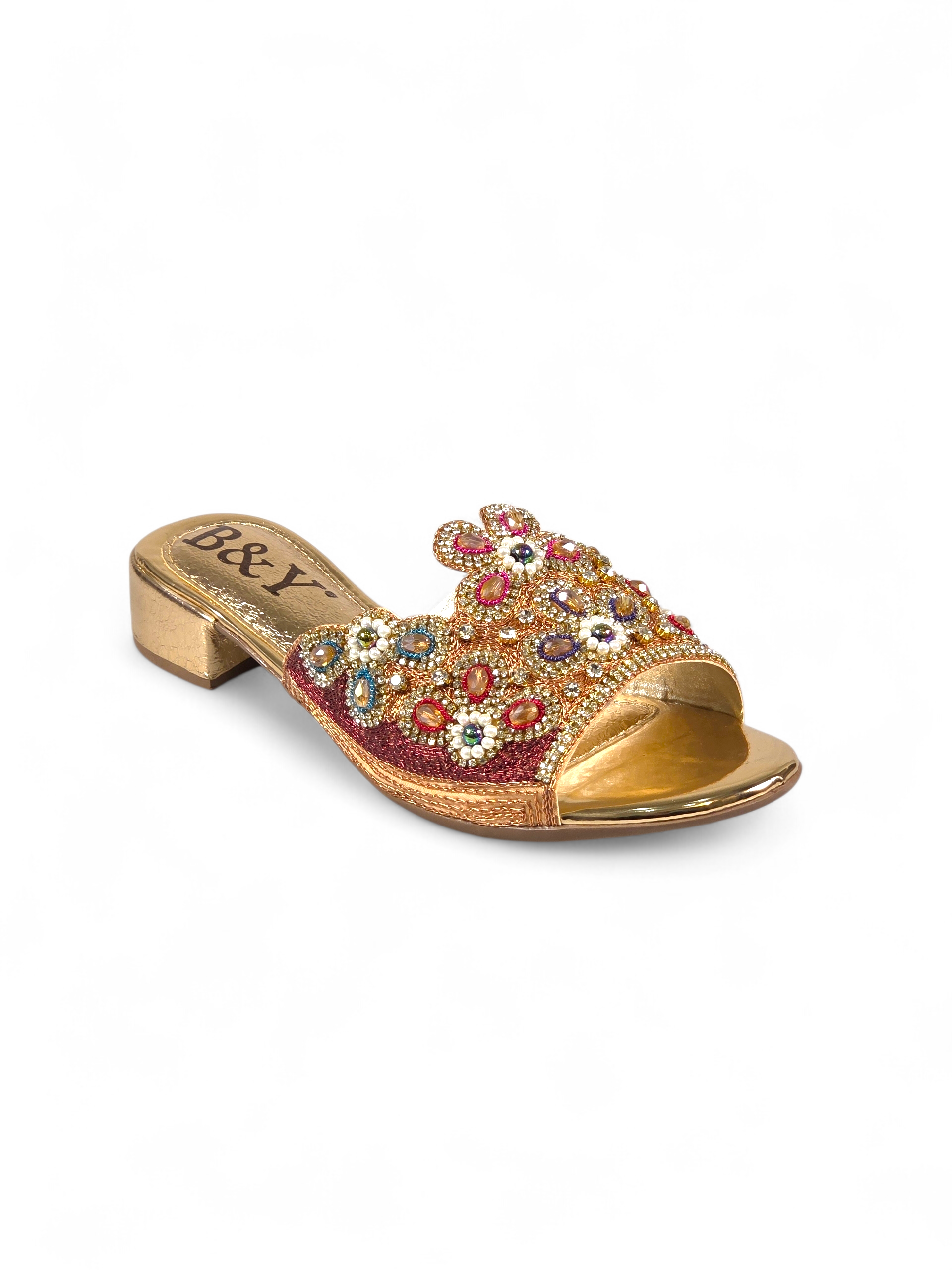 Tamanco 9209 Bronze Salto Bloco