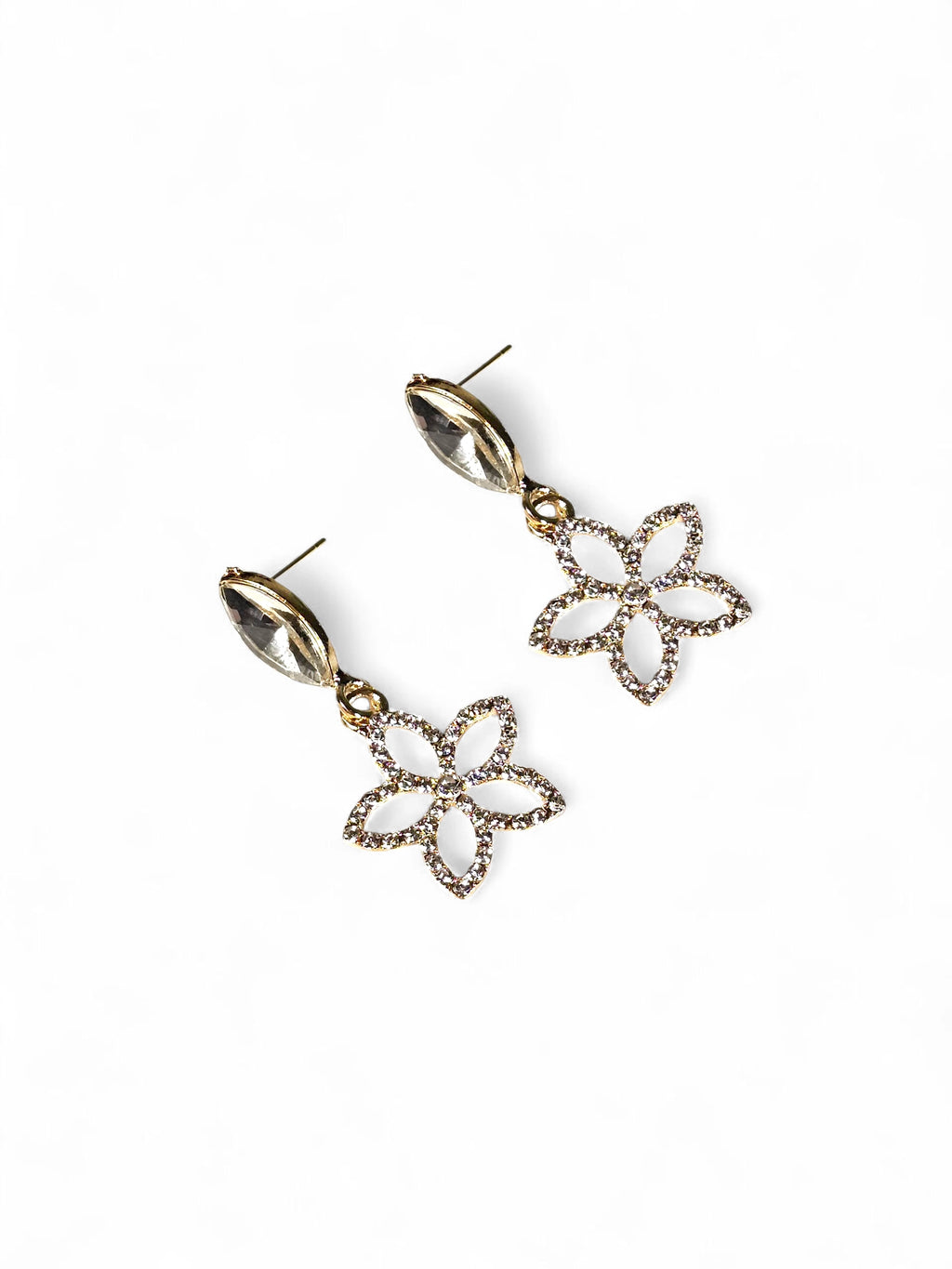 Brinco Cristal Dourado 086