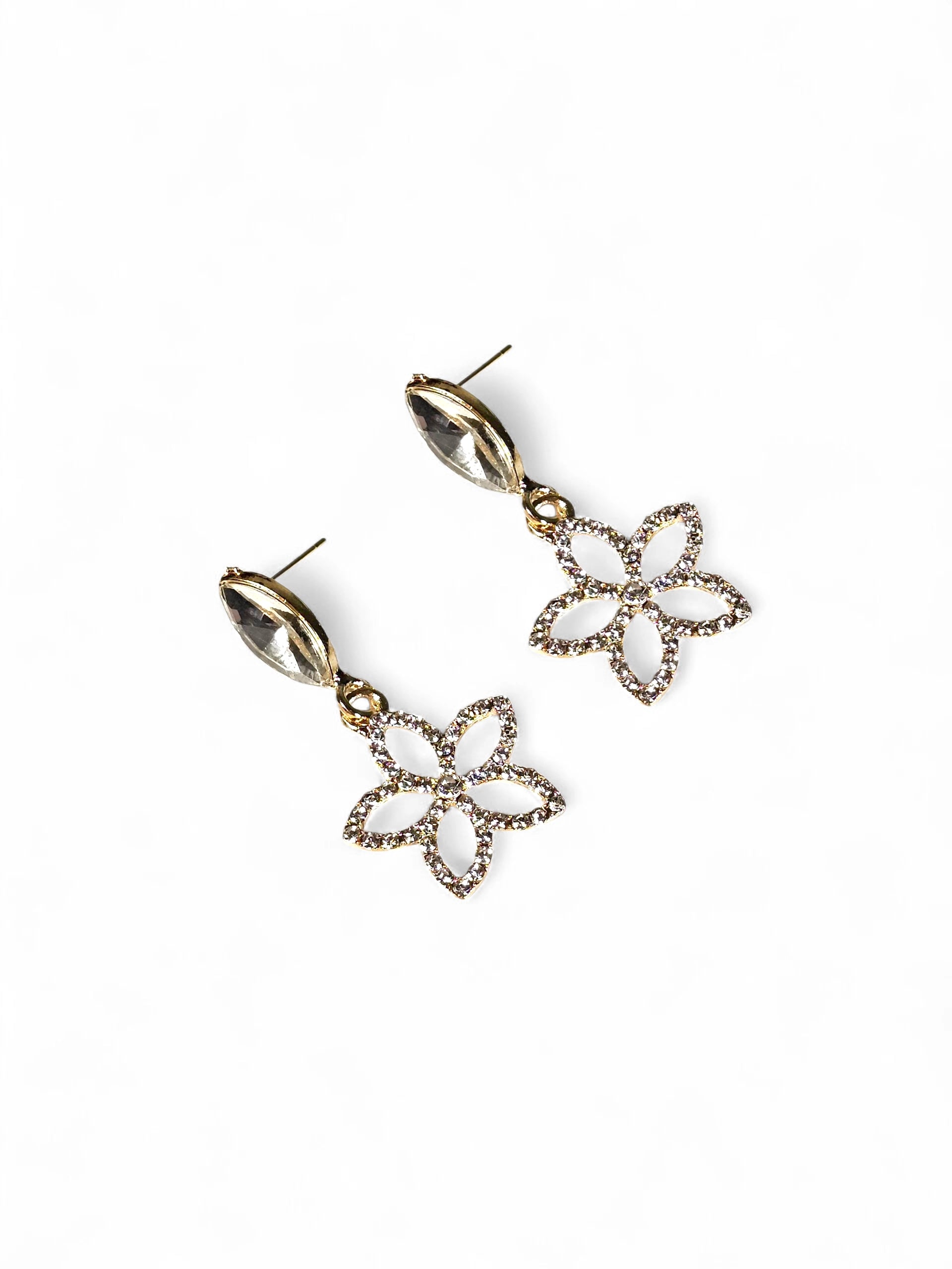 Brinco Cristal Dourado 086