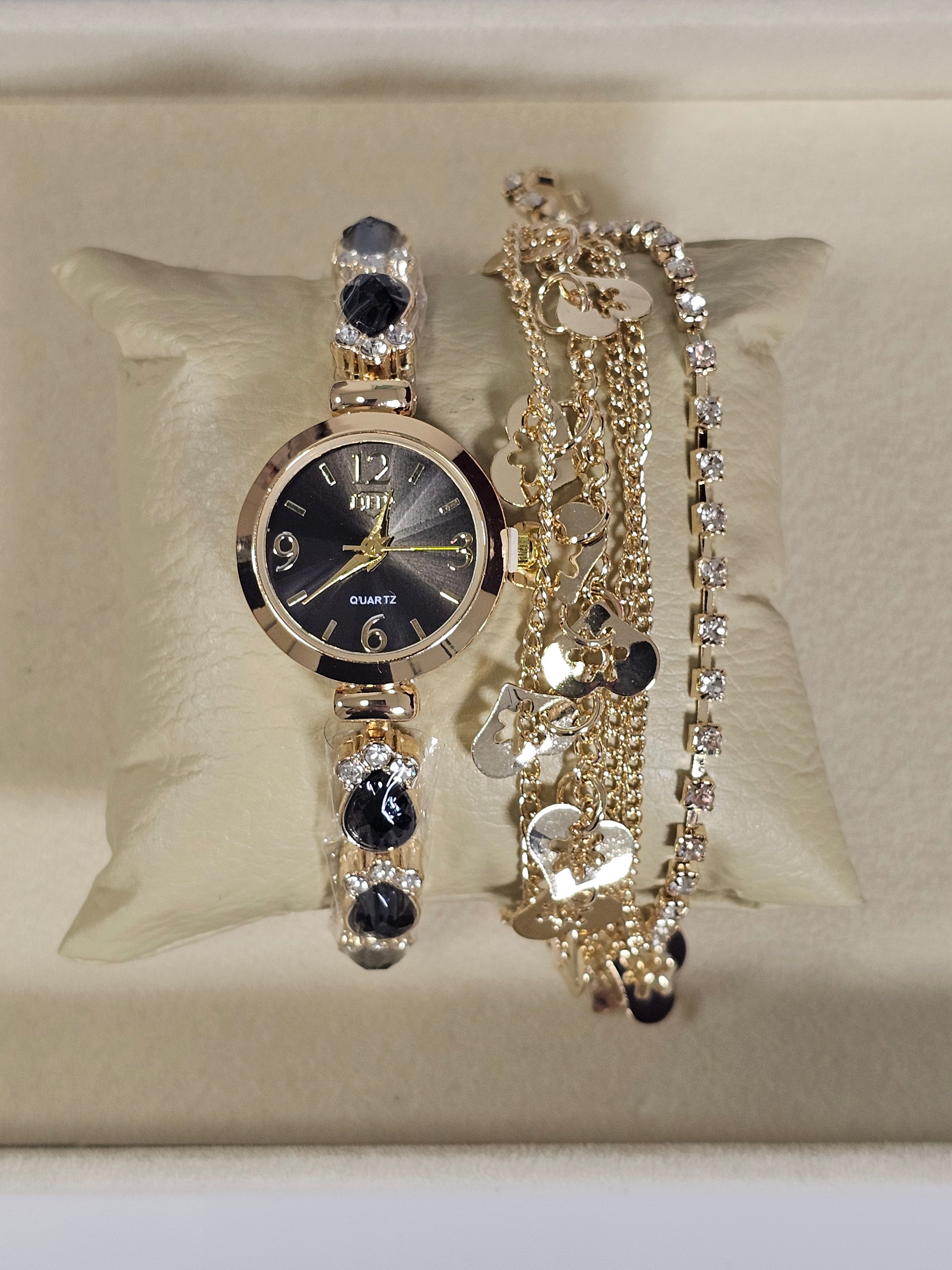 Relógio Prova d’Água com Pulseira Folheada 020