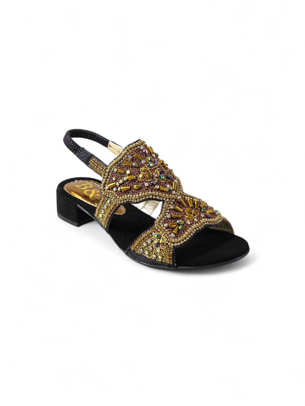 Sandália 9633 Preto Salto Bloco