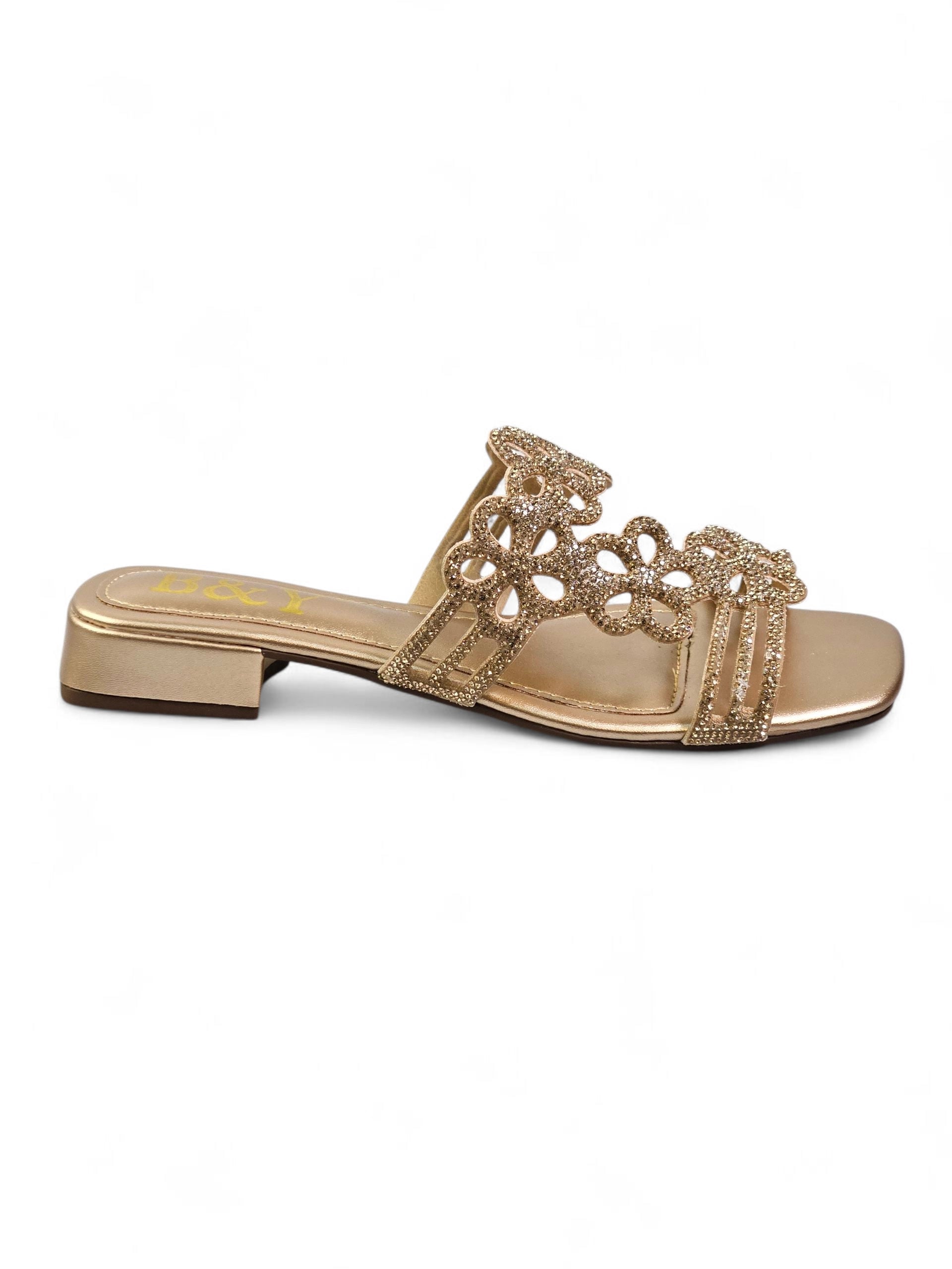 Tamanco 3001 Bronze Salto Baixo