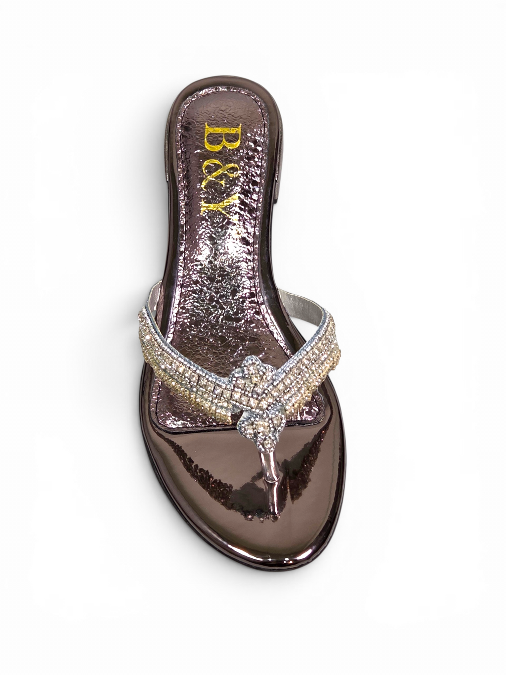 Chinelo 1057 Prata Salto Baixo 3 cm
