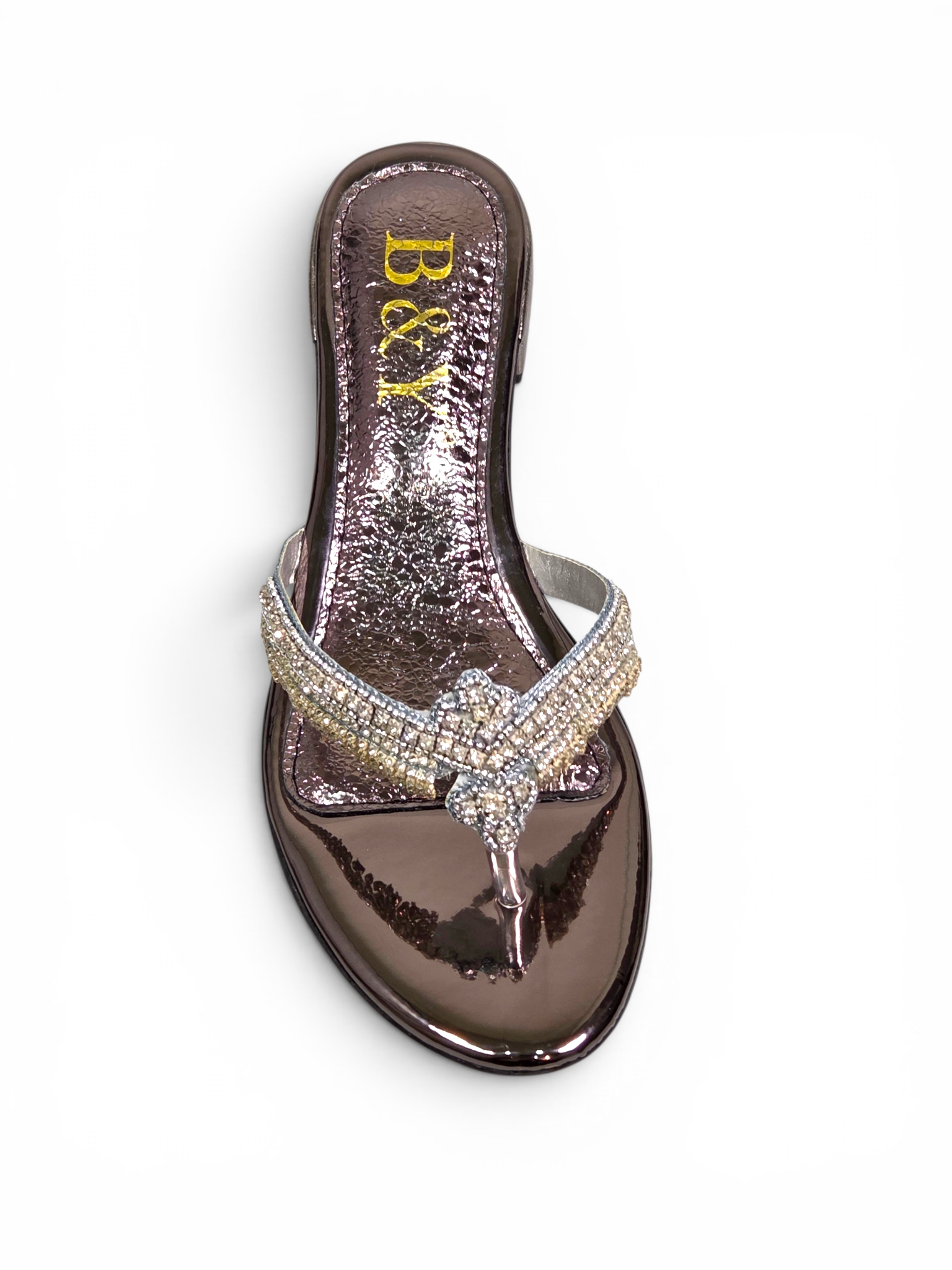 Chinelo 1057 Prata Salto Baixo 3 cm